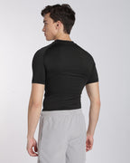 Men's Skin Half Sleeve Compression T-shirt Black