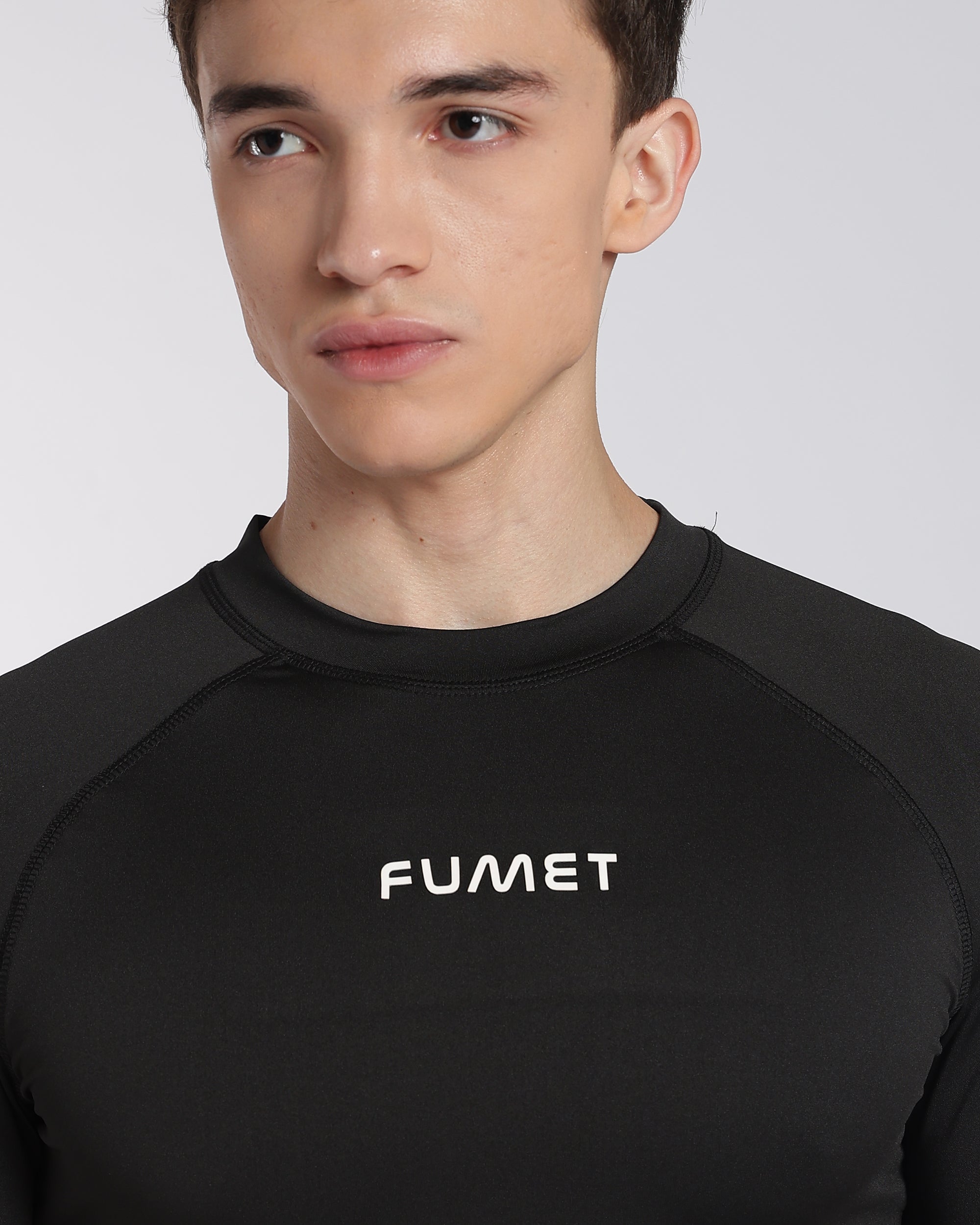 Men's Skin Half Sleeve Compression T-shirt Black