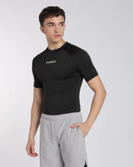 Men's Skin Half Sleeve Compression T-shirt Black