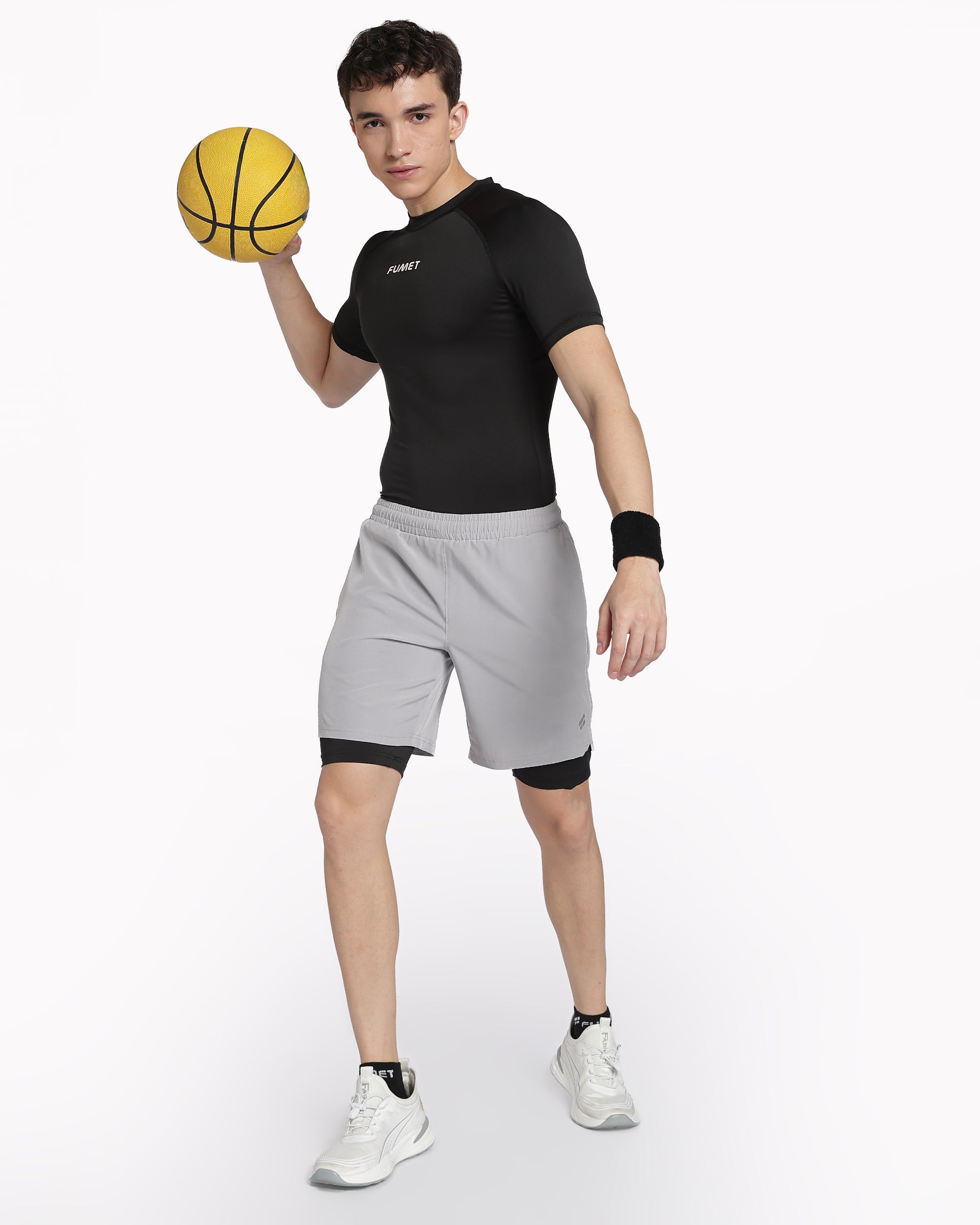 Men's Skin Half Sleeve Compression T-shirt Black