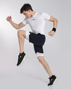 Men's Skin Half Sleeve Compression T-shirt White