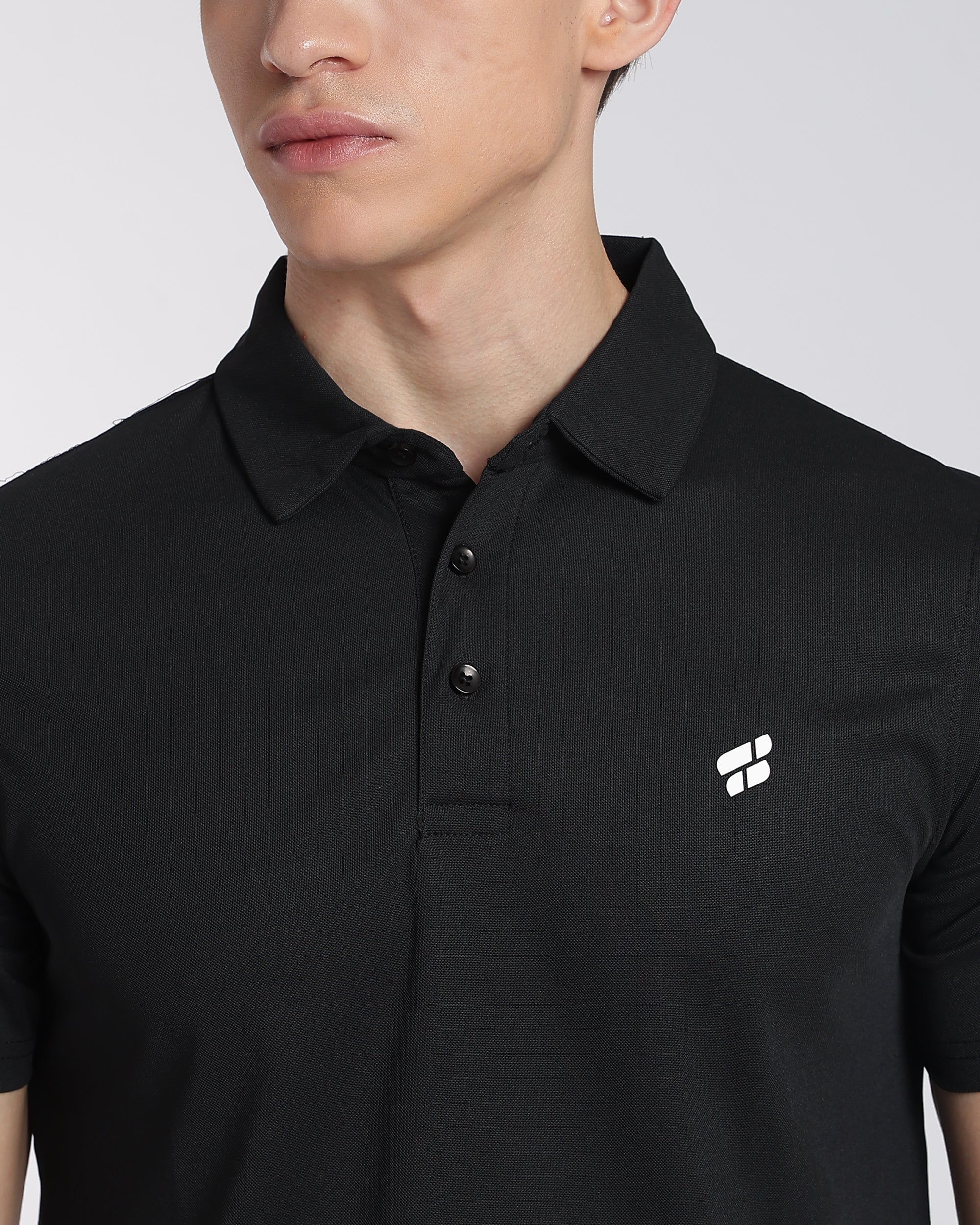 Men's Mars Half Sleeve Polo T-shirt Black