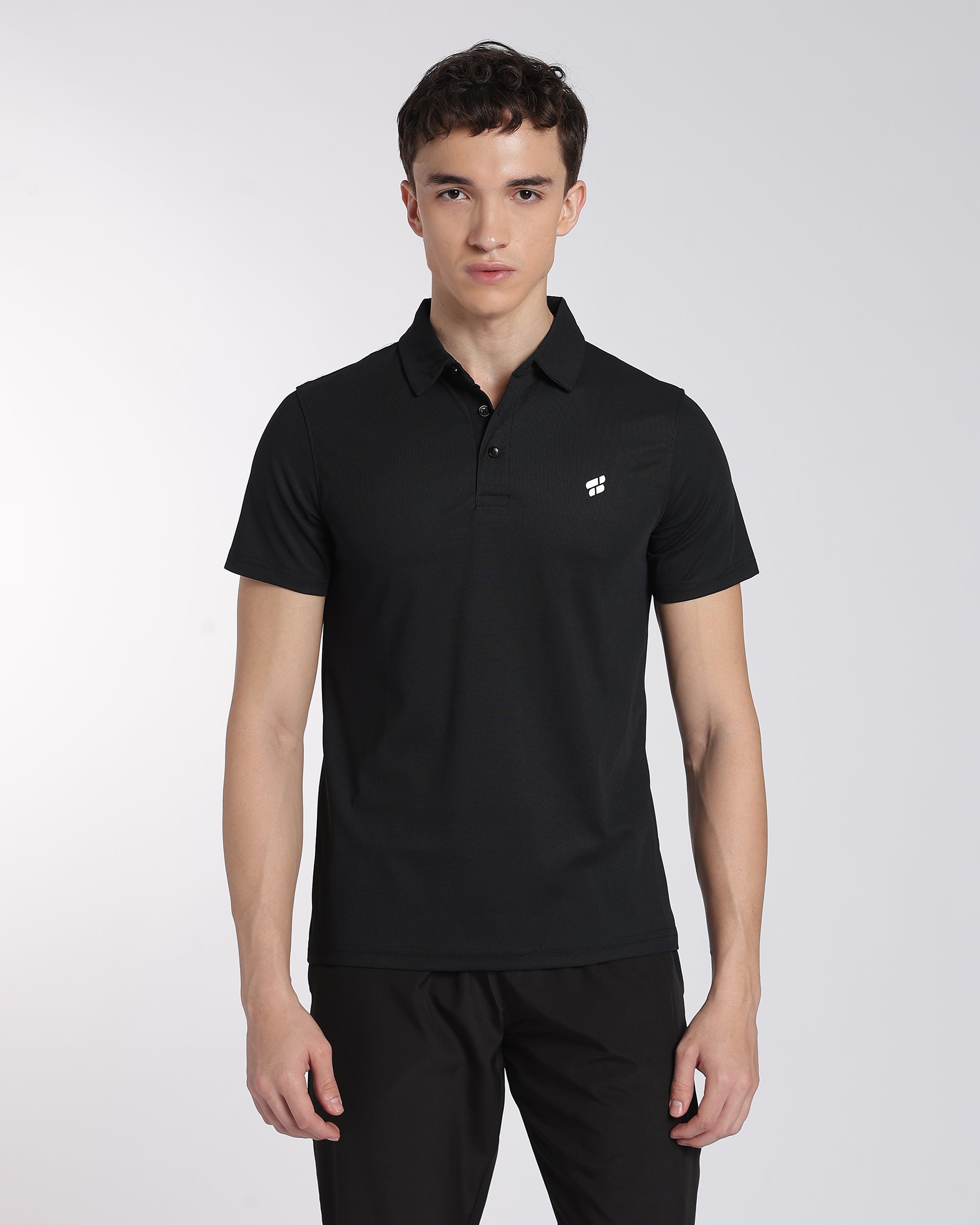 Men's Mars Half Sleeve Polo T-shirt Black