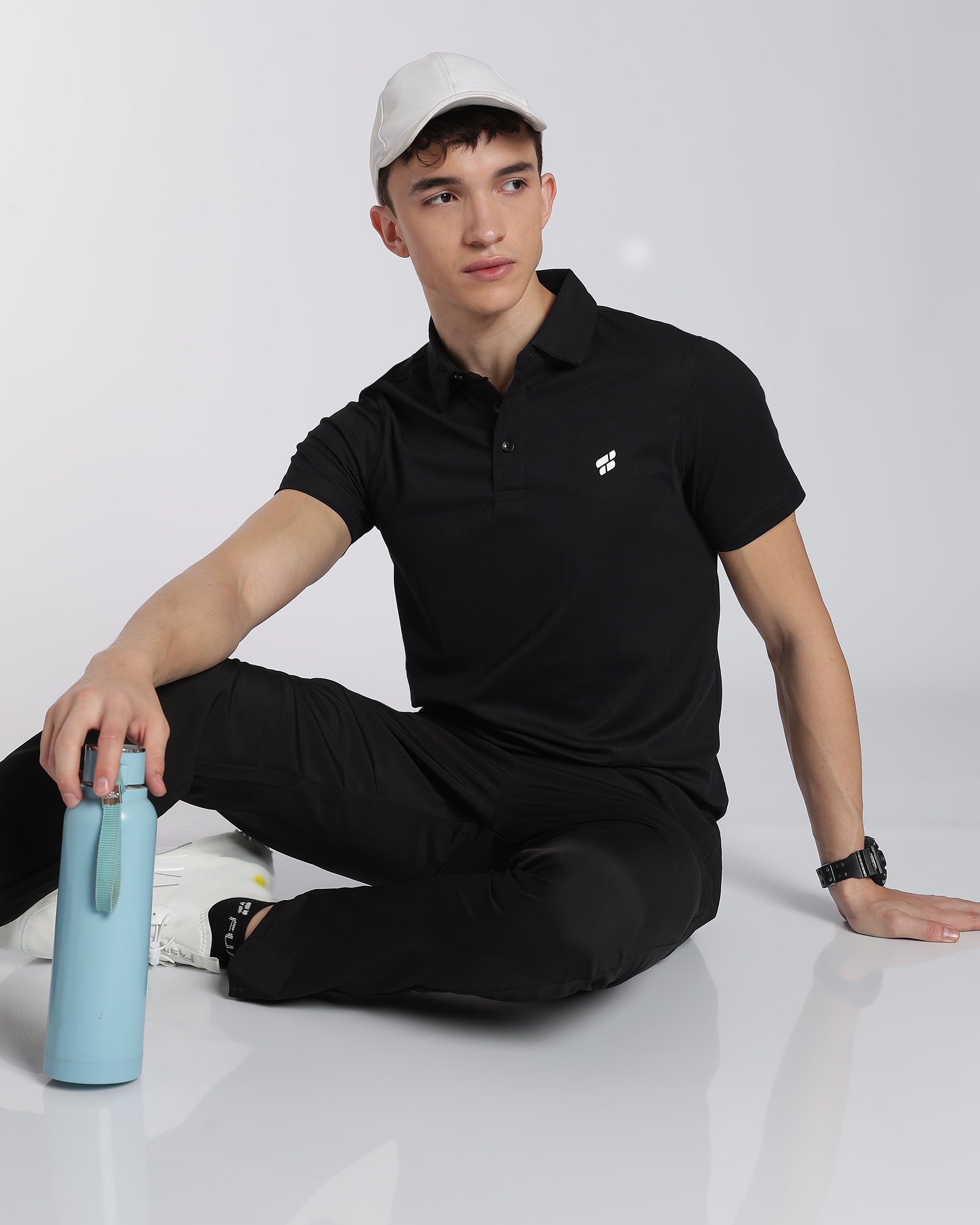 Men's Mars Half Sleeve Polo T-shirt Black