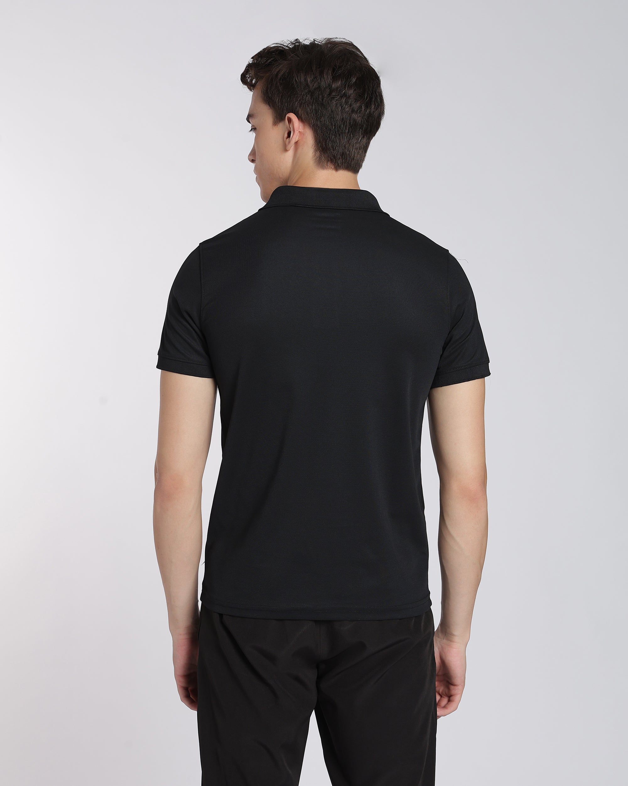 Men's Classic Half Sleeve Polo T-shirt Black