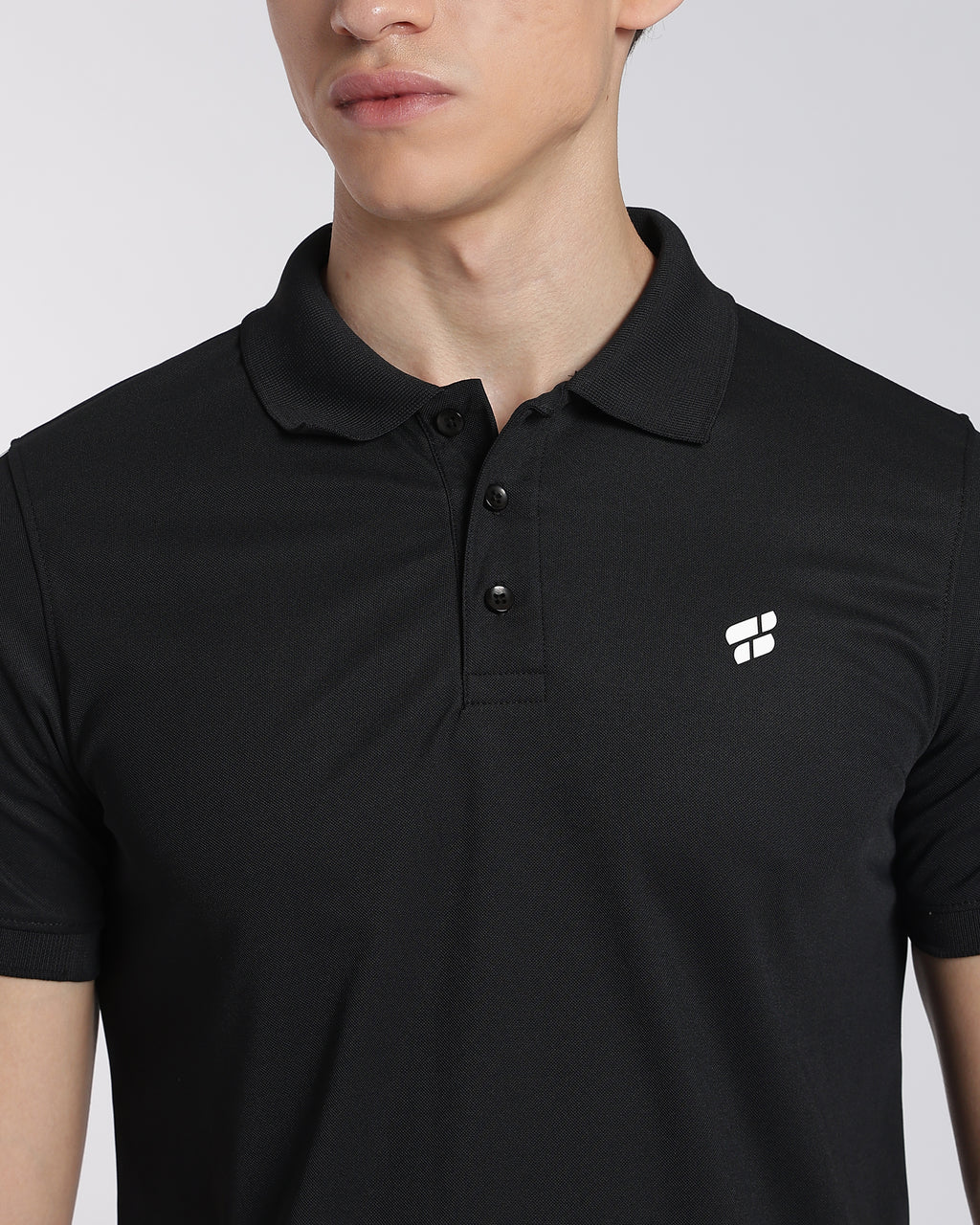 Men's Classic Half Sleeve Polo T-shirt Black