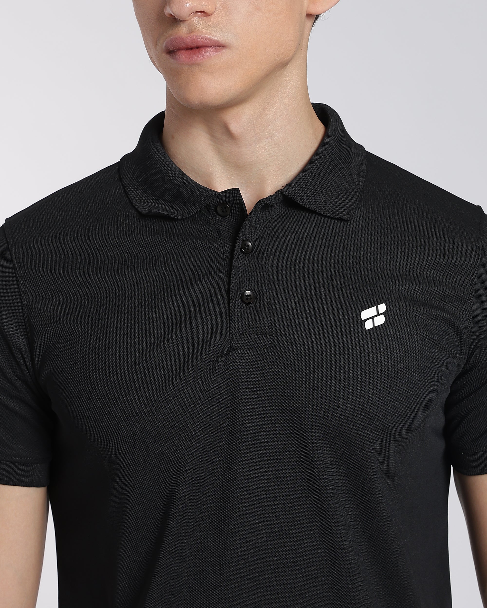 Men's Classic Half Sleeve Polo T-shirt Black
