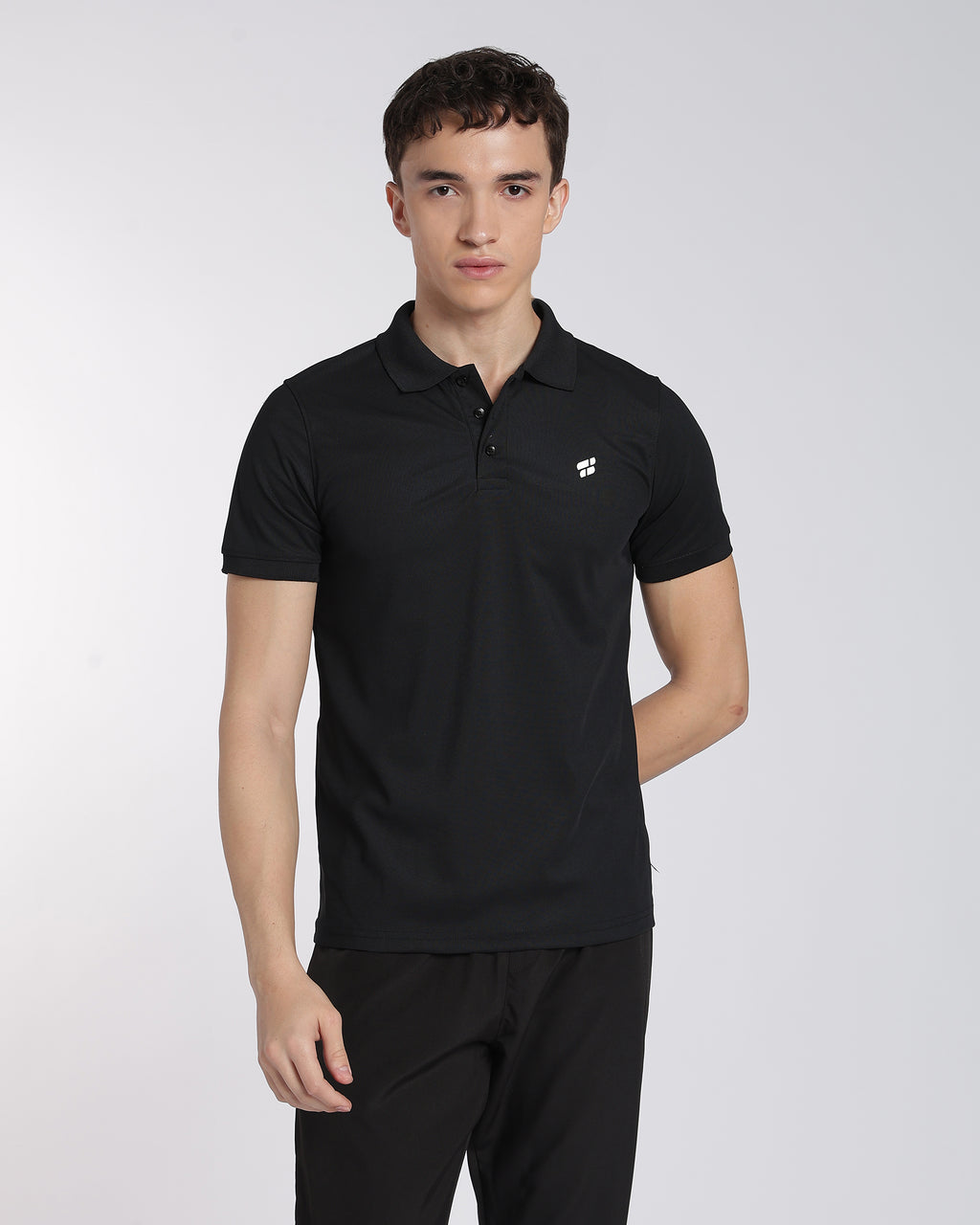 Men's Classic Half Sleeve Polo T-shirt Black