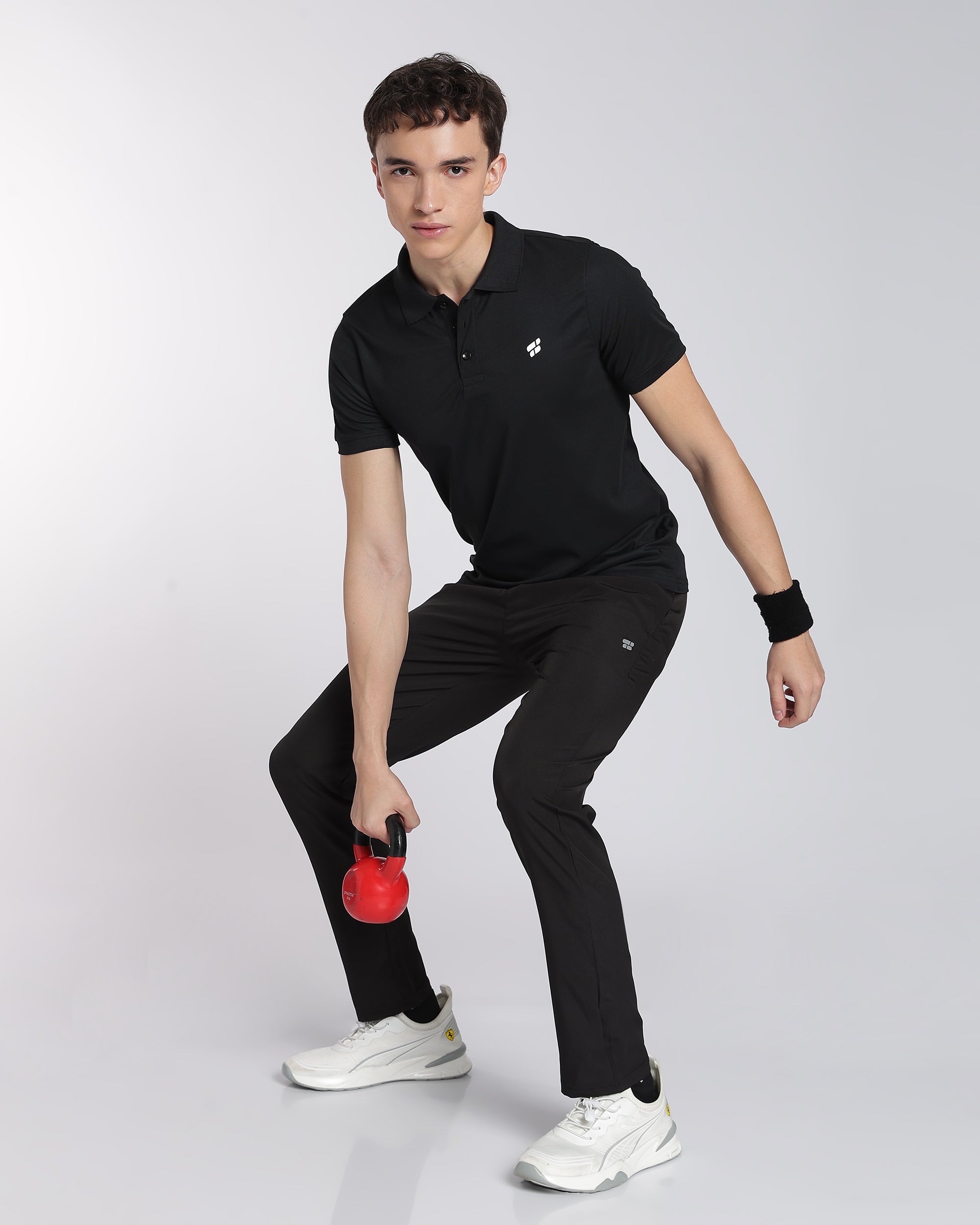 Men's Classic Half Sleeve Polo T-shirt Black