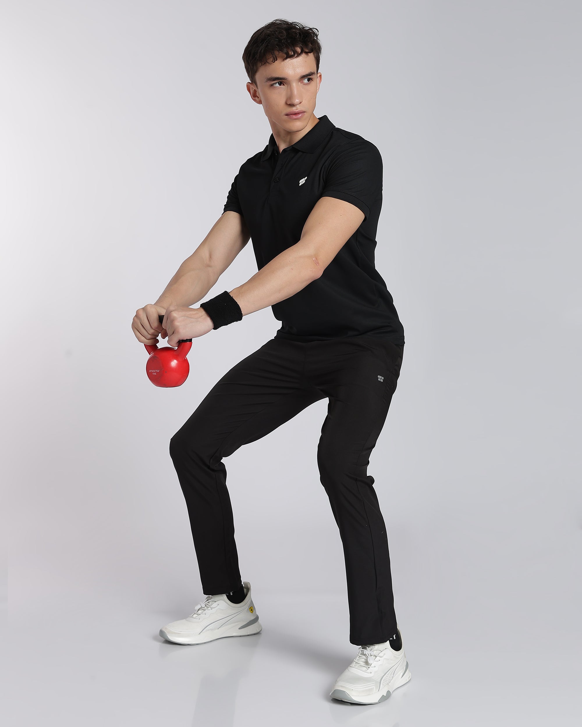 Men's Classic Half Sleeve Polo T-shirt Black