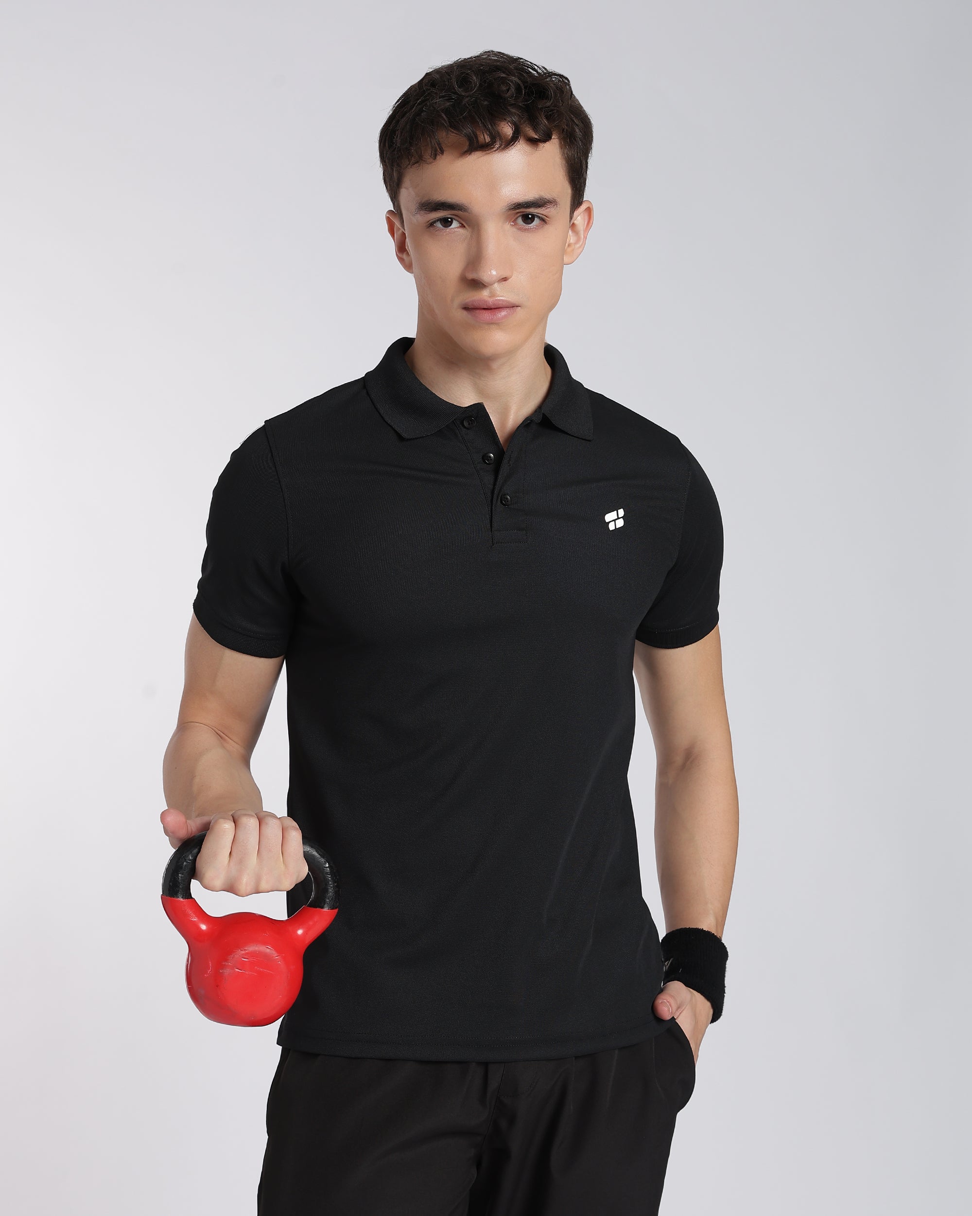 Men's Classic Half Sleeve Polo T-shirt Black