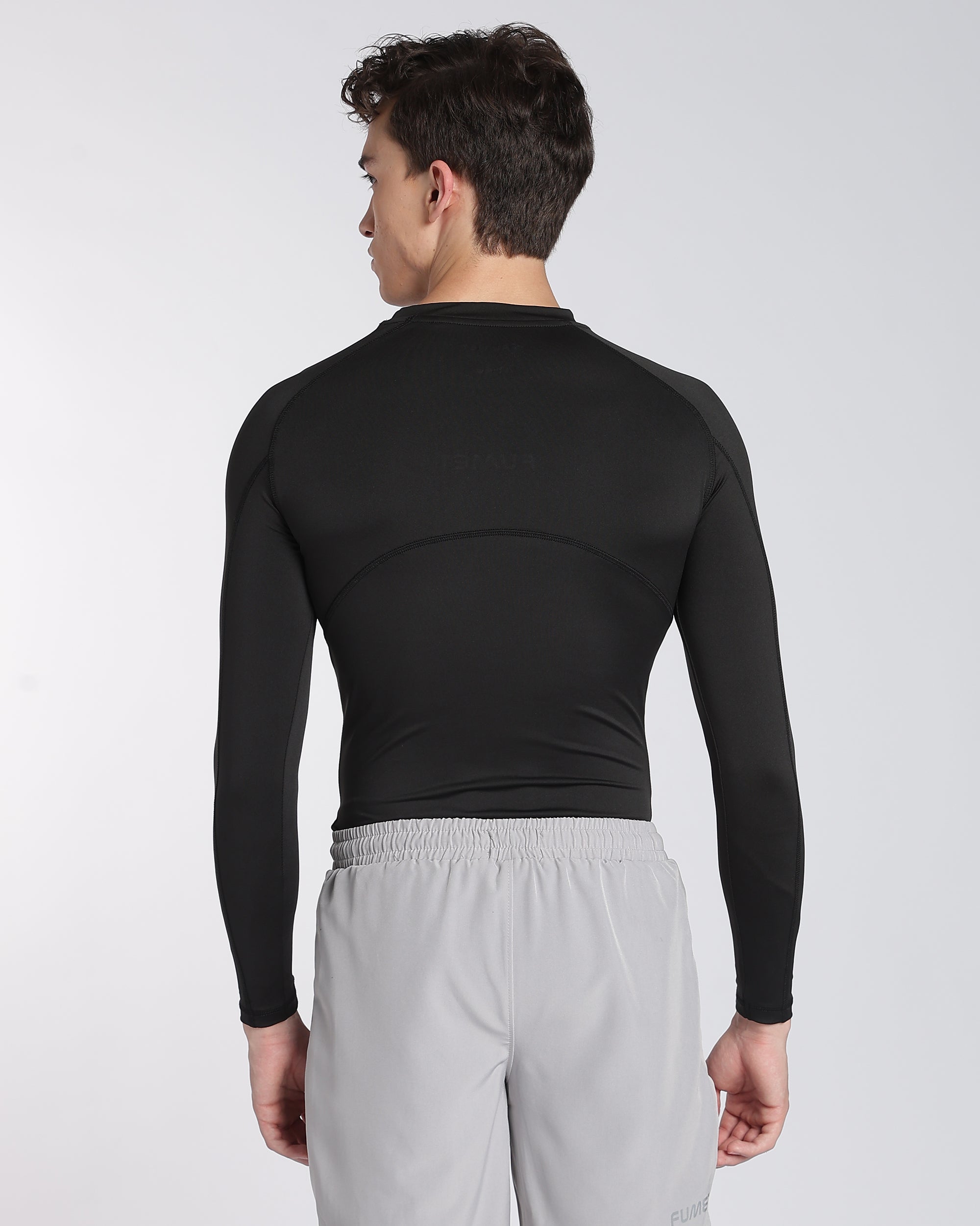 Men's Skin Full Sleeve Compression T-shirt Black