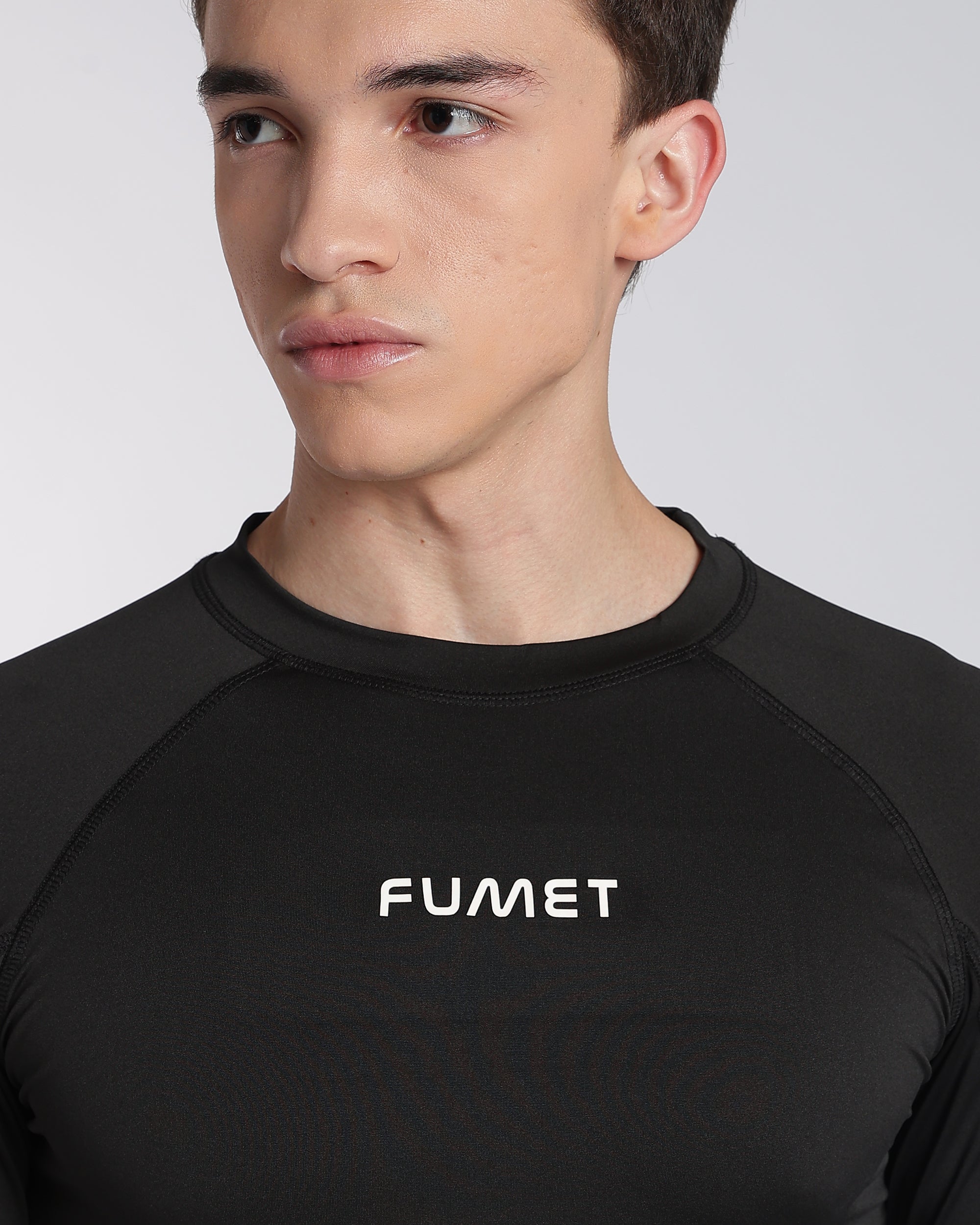Men's Skin Full Sleeve Compression T-shirt Black