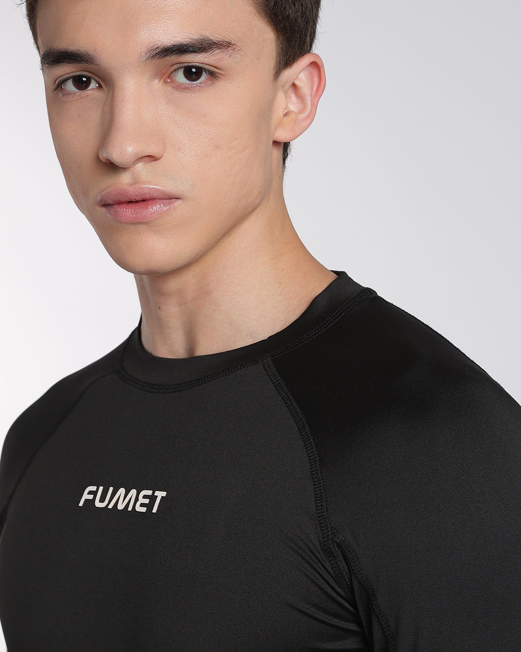 Men's Skin Full Sleeve Compression T-shirt Black