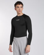 Men's Skin Full Sleeve Compression T-shirt Black
