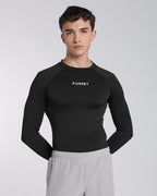 Men's Skin Full Sleeve Compression T-shirt Black