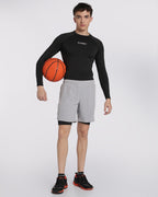Men's Skin Full Sleeve Compression T-shirt Black