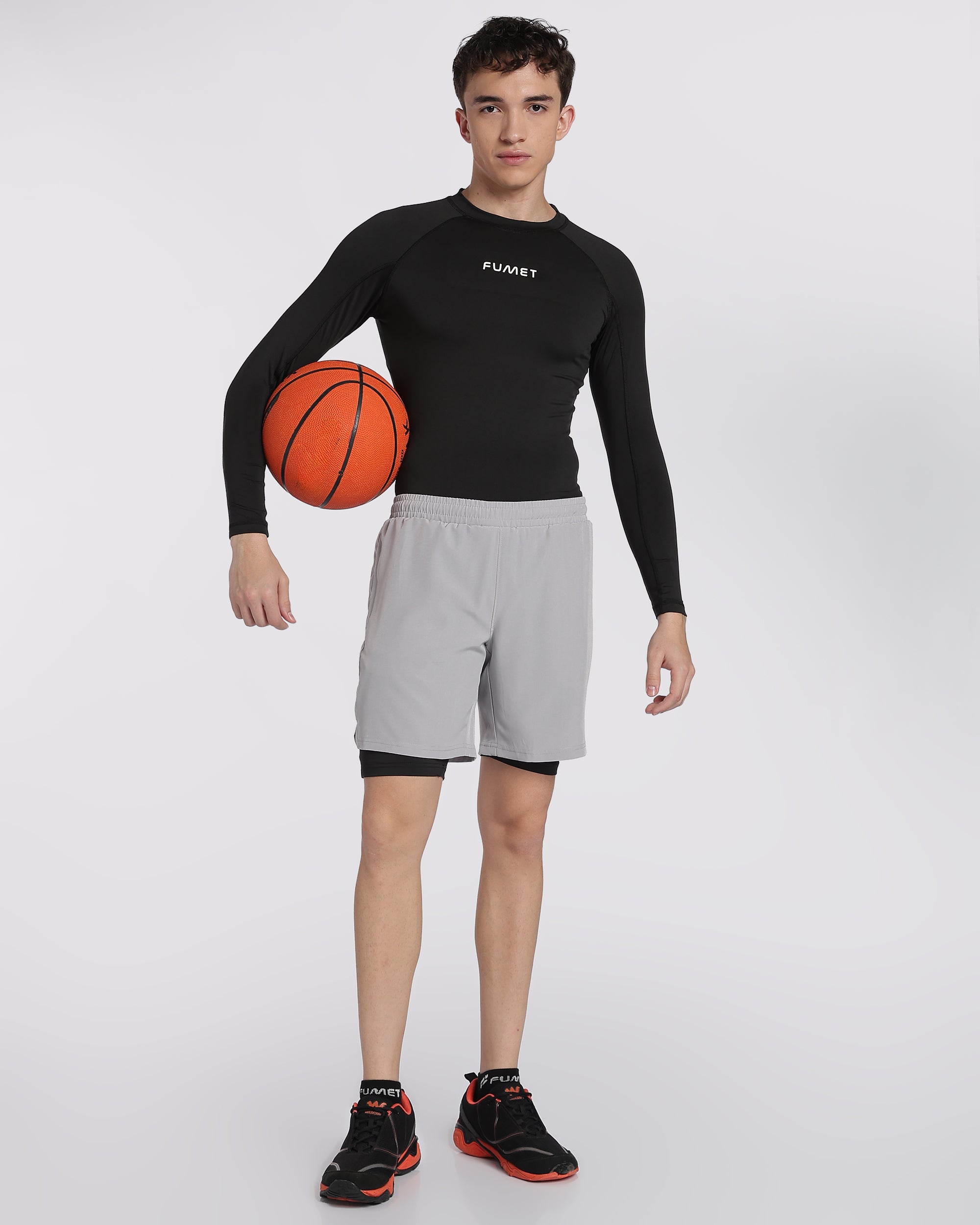 Men's Skin Full Sleeve Compression T-shirt Black
