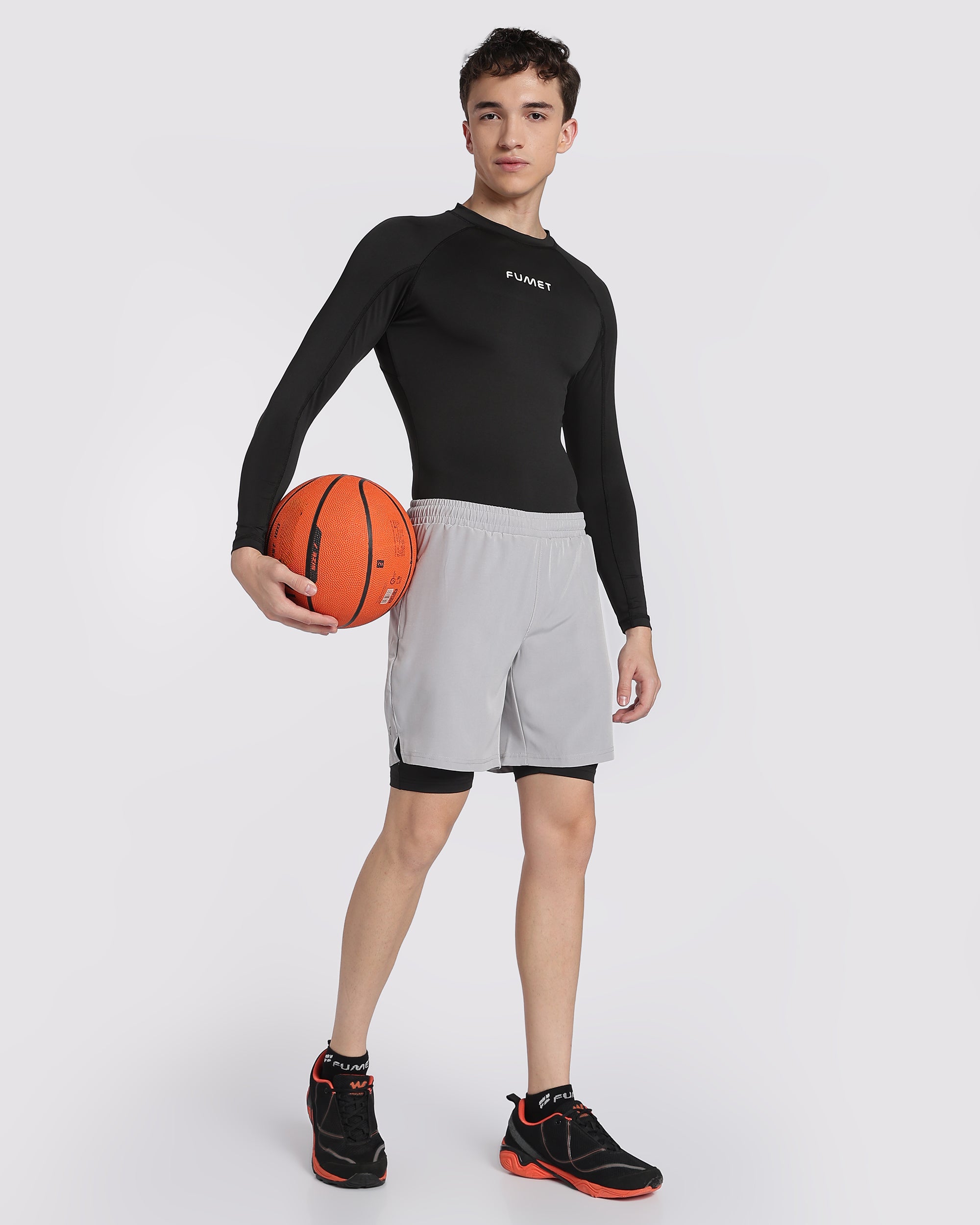 Men's Skin Full Sleeve Compression T-shirt Black