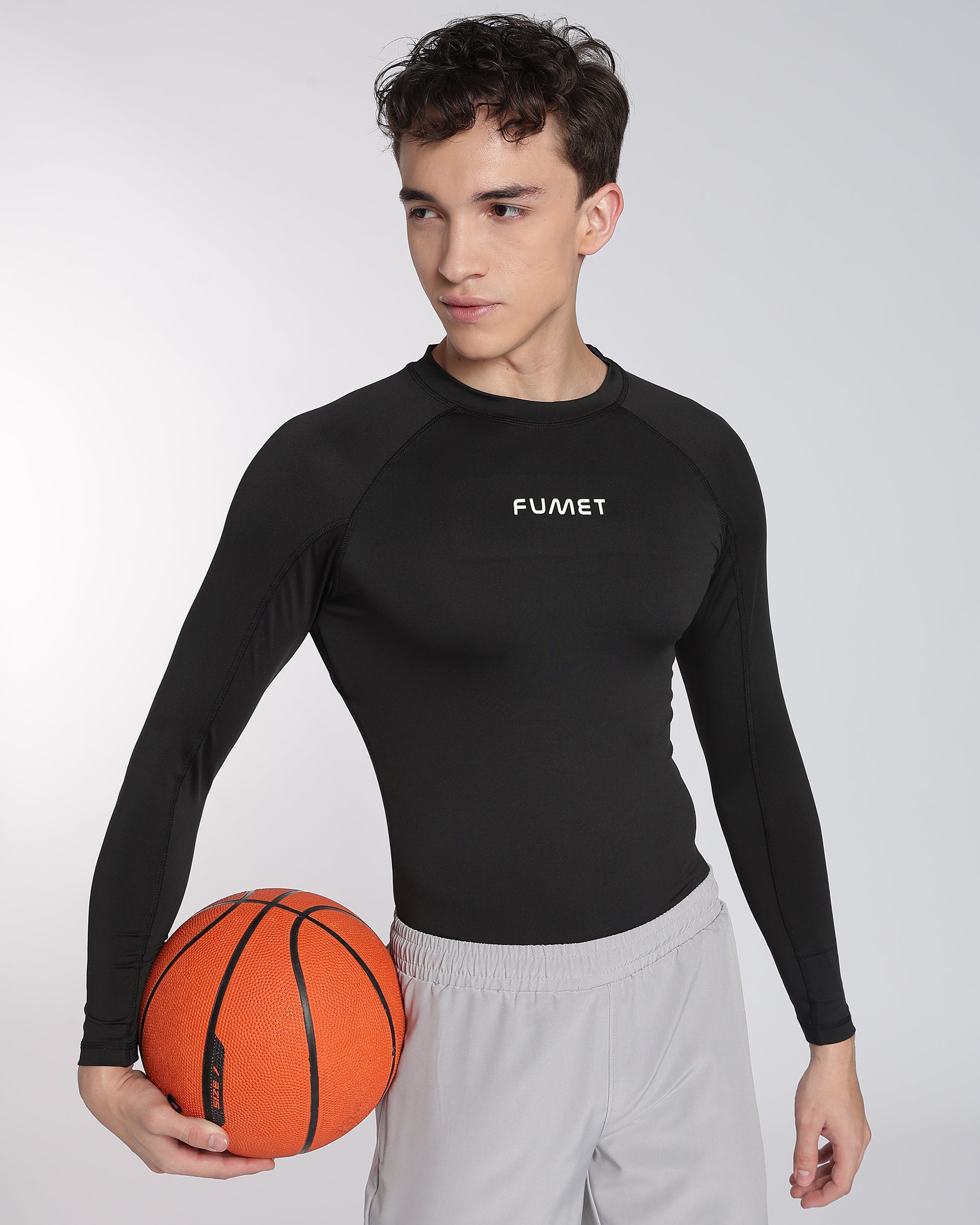 Men's Skin Full Sleeve Compression T-shirt Black