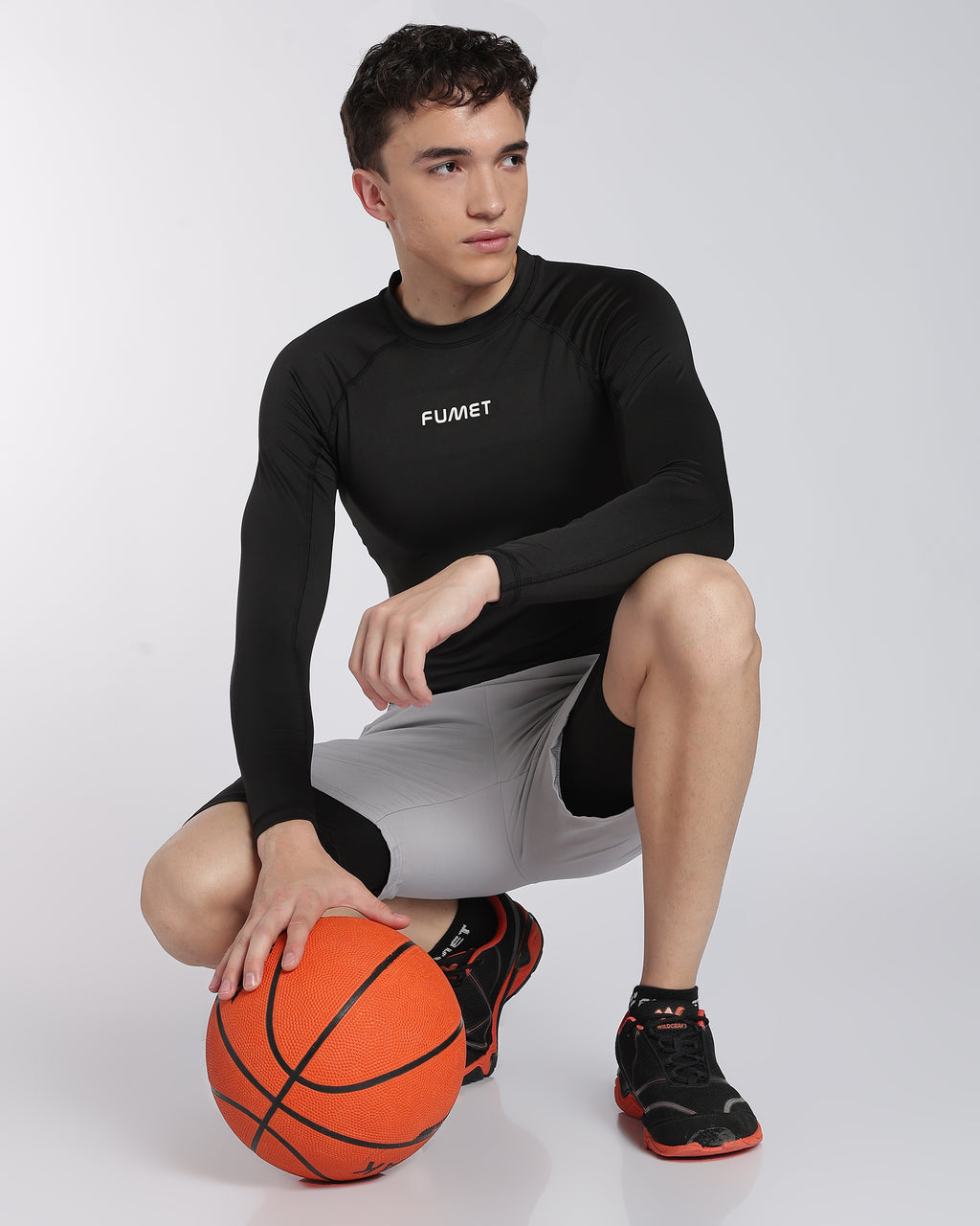 Men's Skin Full Sleeve Compression T-shirt Black