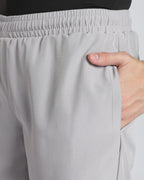 Men's Elite 2 in 1 Compression Shorts Light Grey