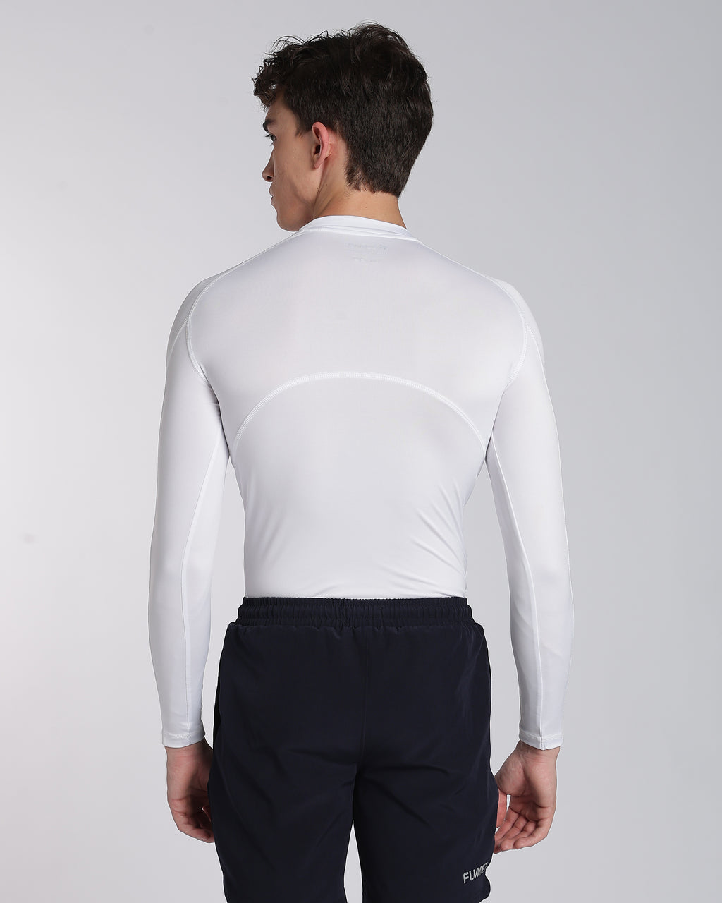 Men's Skin Full Sleeve Compression T-shirt White
