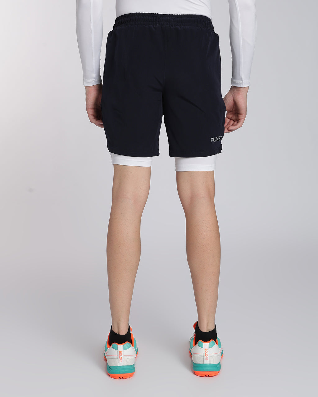 Men's Elite 2 in 1 Compression Shorts Navy