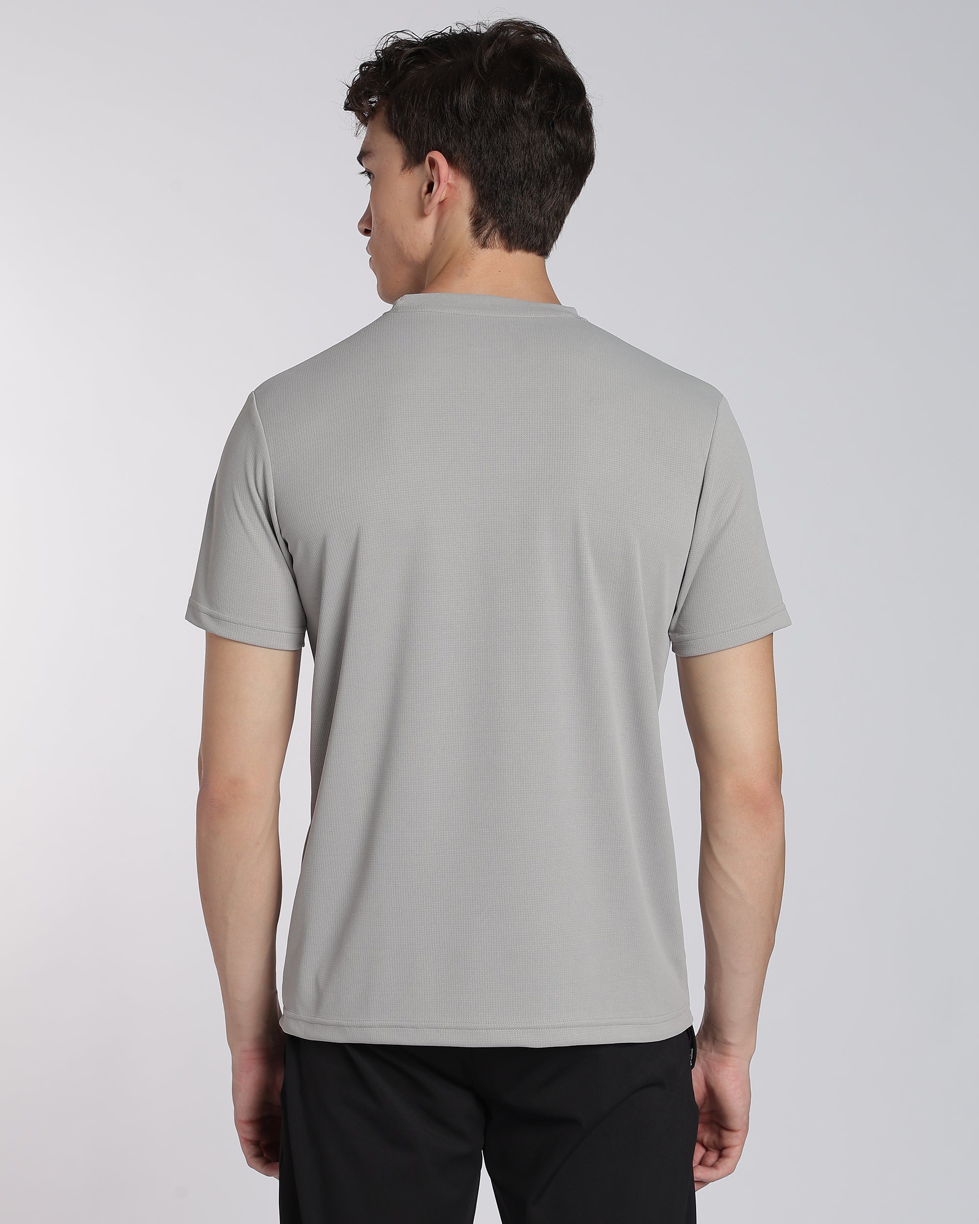 Men's Areo Half Sleeve T-shirt Light Grey
