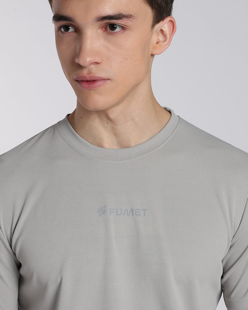 Men's Areo Half Sleeve T-shirt Light Grey