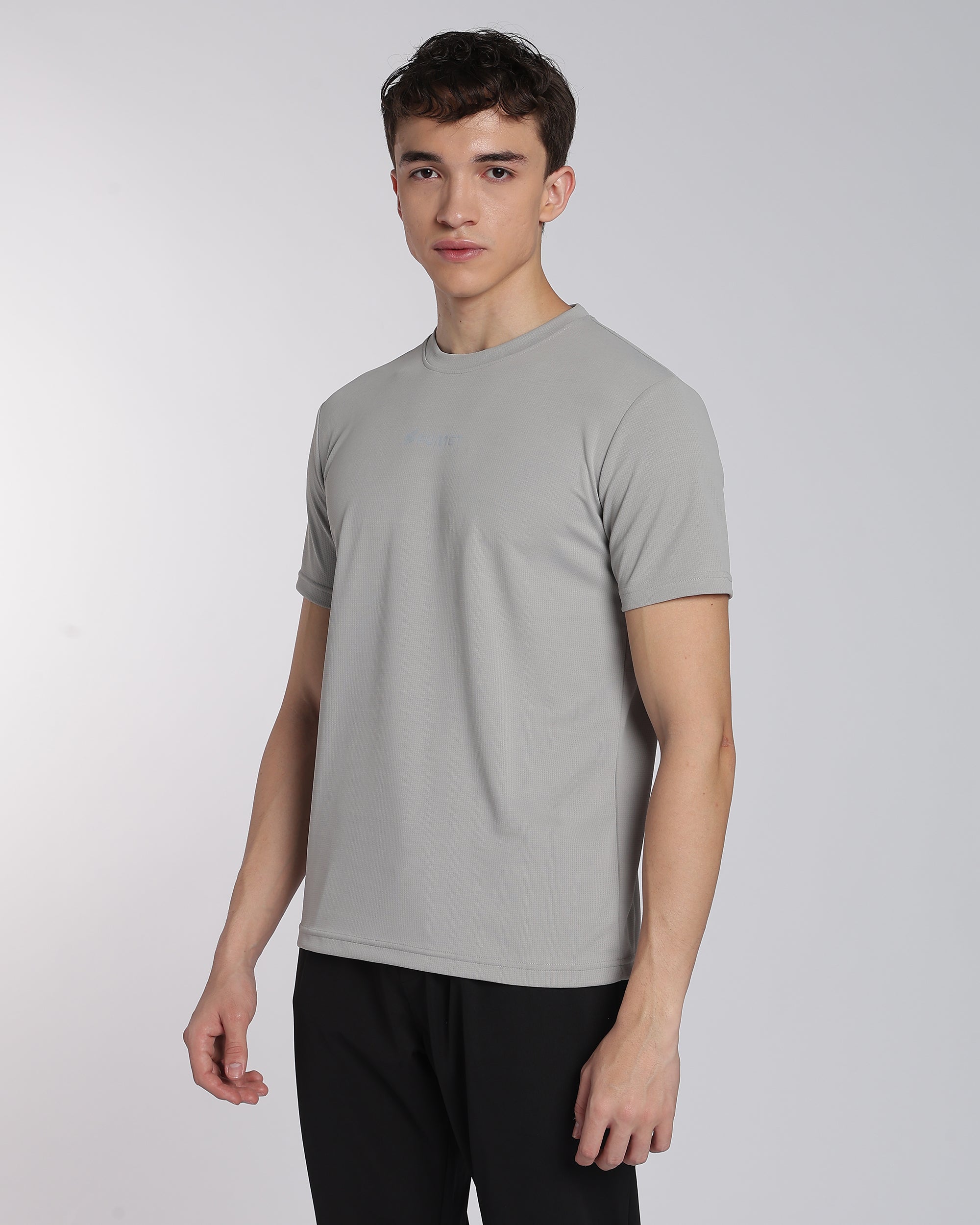 Men's Areo Half Sleeve T-shirt Light Grey
