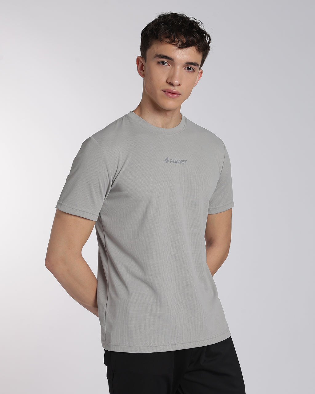 Men's Areo Half Sleeve T-shirt Light Grey