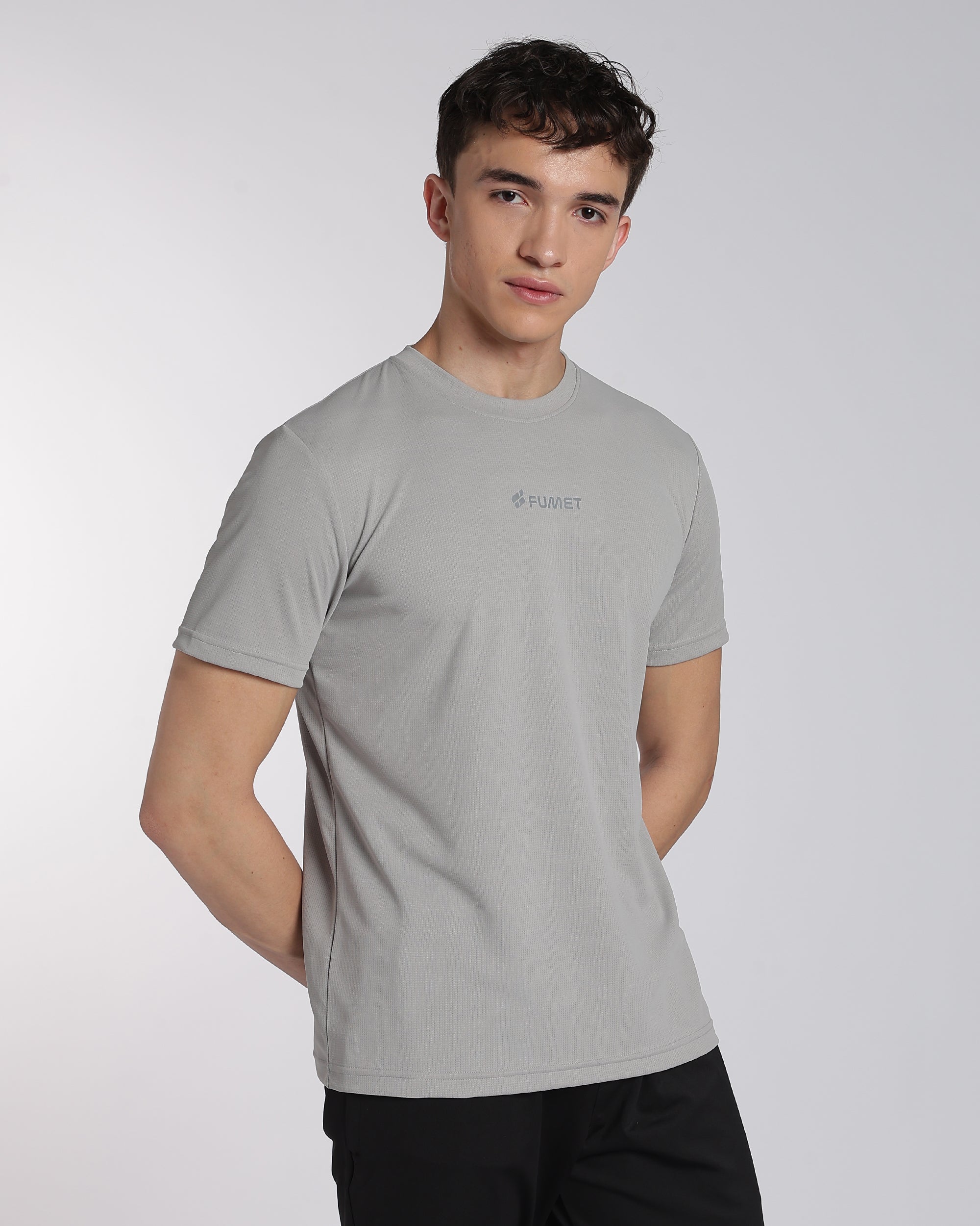 Men's Areo Half Sleeve T-shirt Light Grey