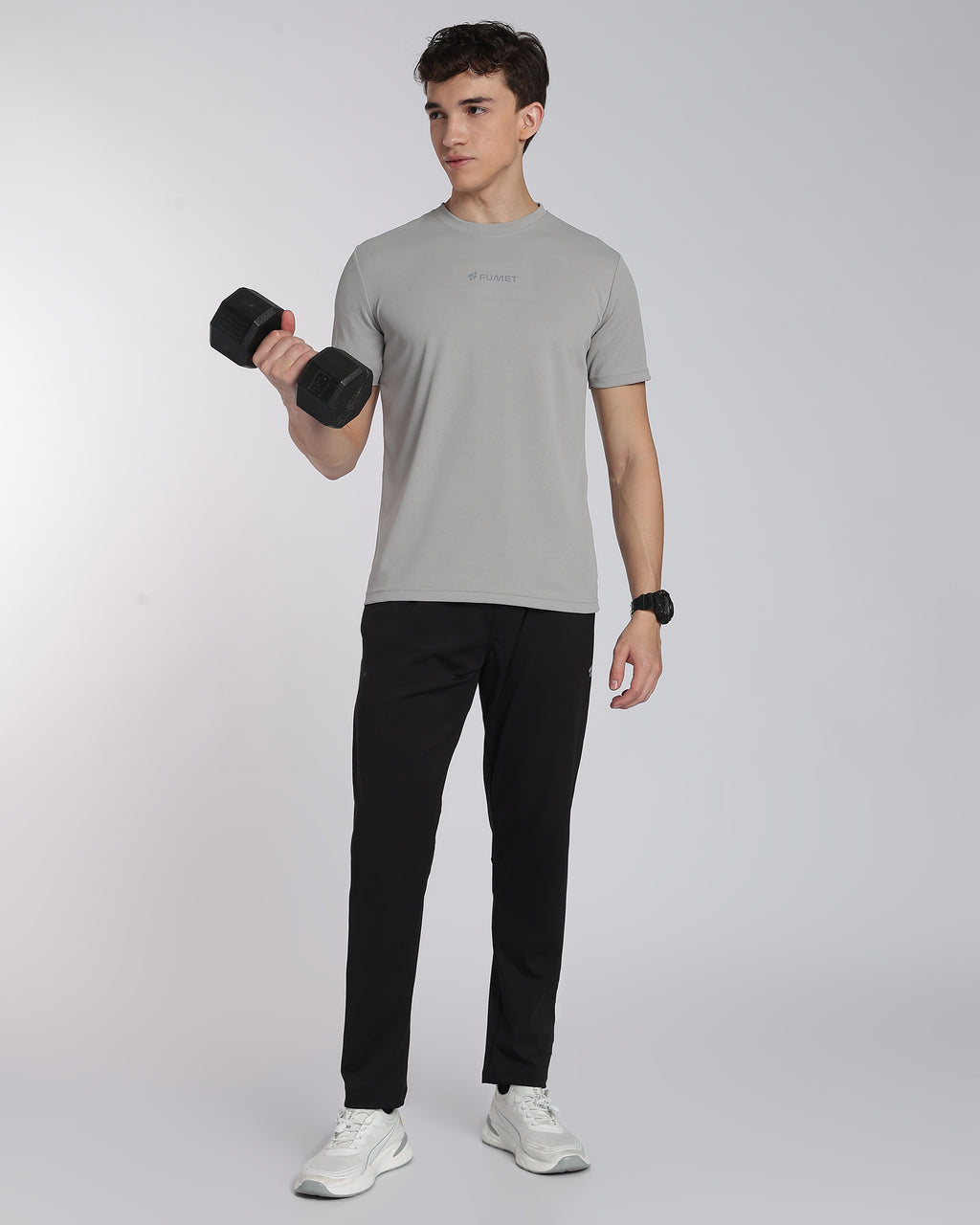 Men's Areo Half Sleeve T-shirt Light Grey