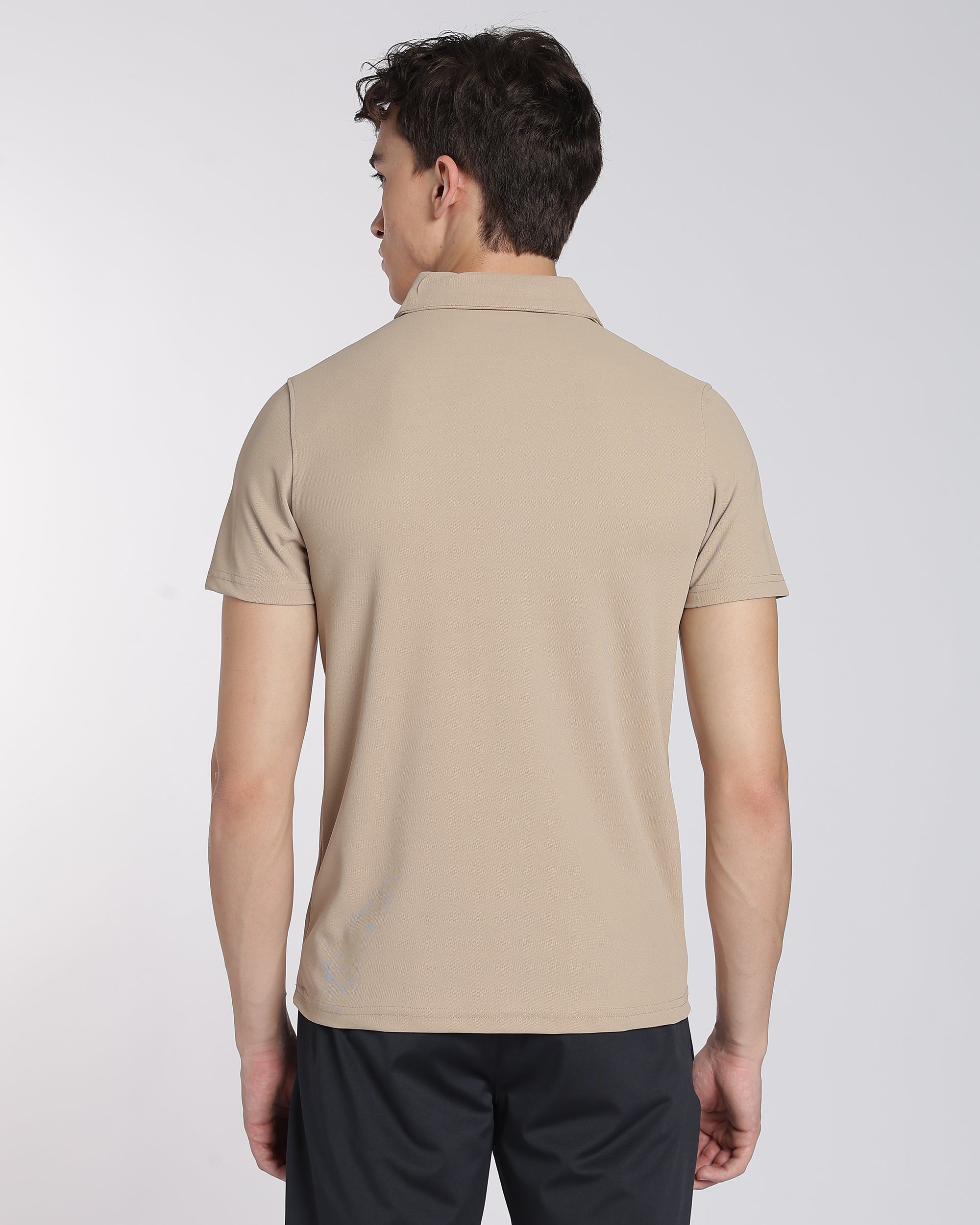 Men's Mars Half Sleeve Polo T-shirt Aluminium