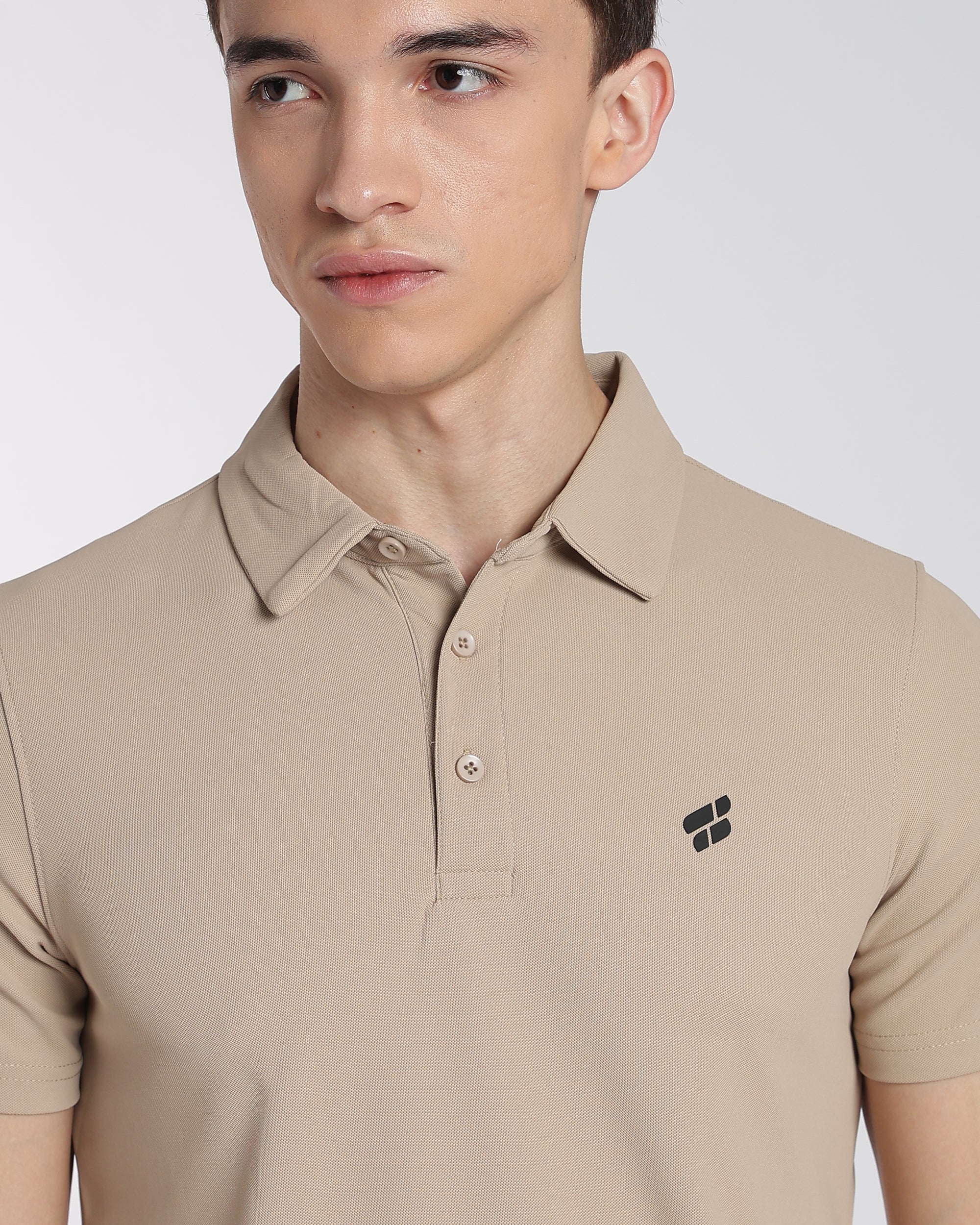 Men's Mars Half Sleeve Polo T-shirt Aluminium