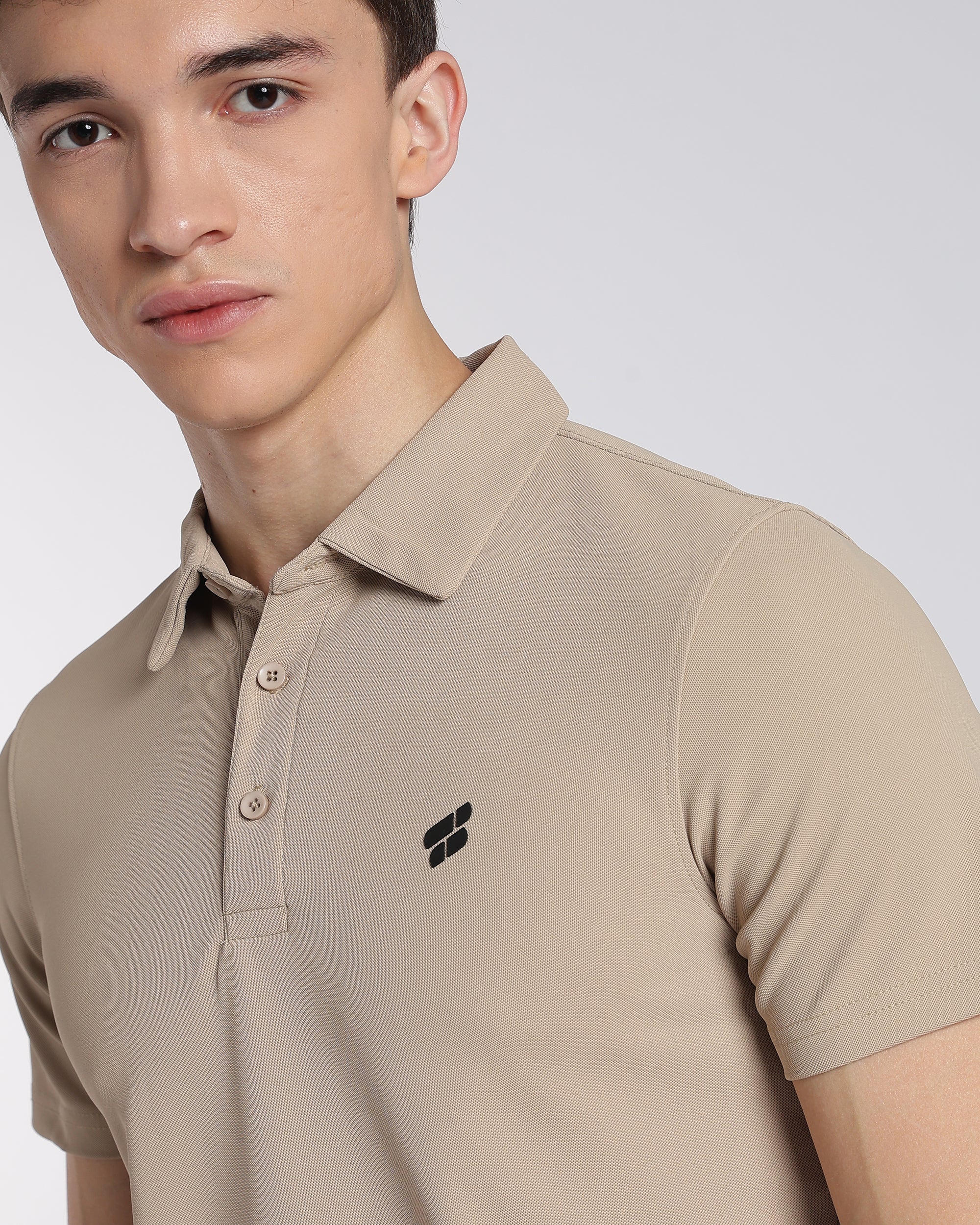 Men's Mars Half Sleeve Polo T-shirt Aluminium