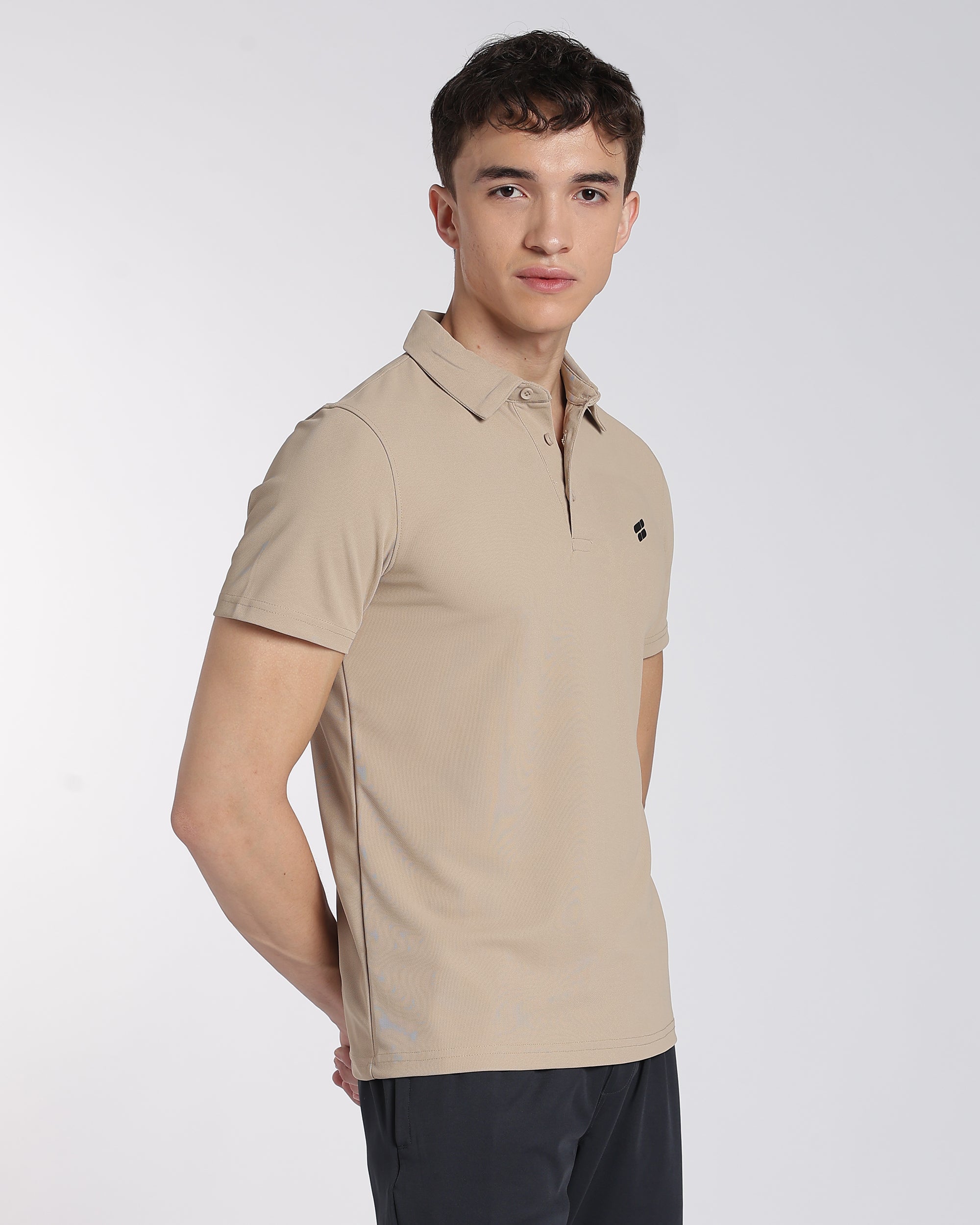 Men's Mars Half Sleeve Polo T-shirt Aluminium