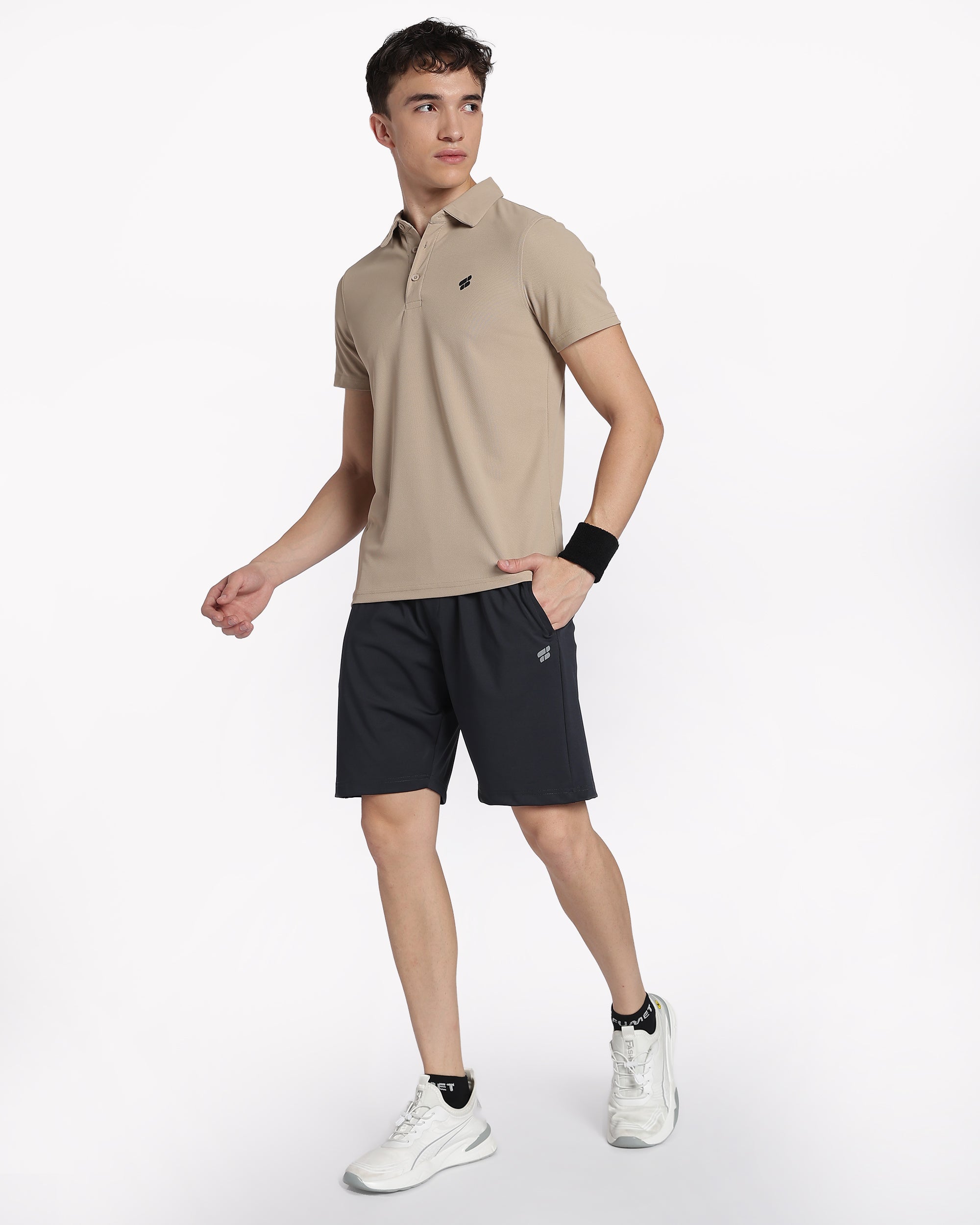 Men's Mars Half Sleeve Polo T-shirt Aluminium