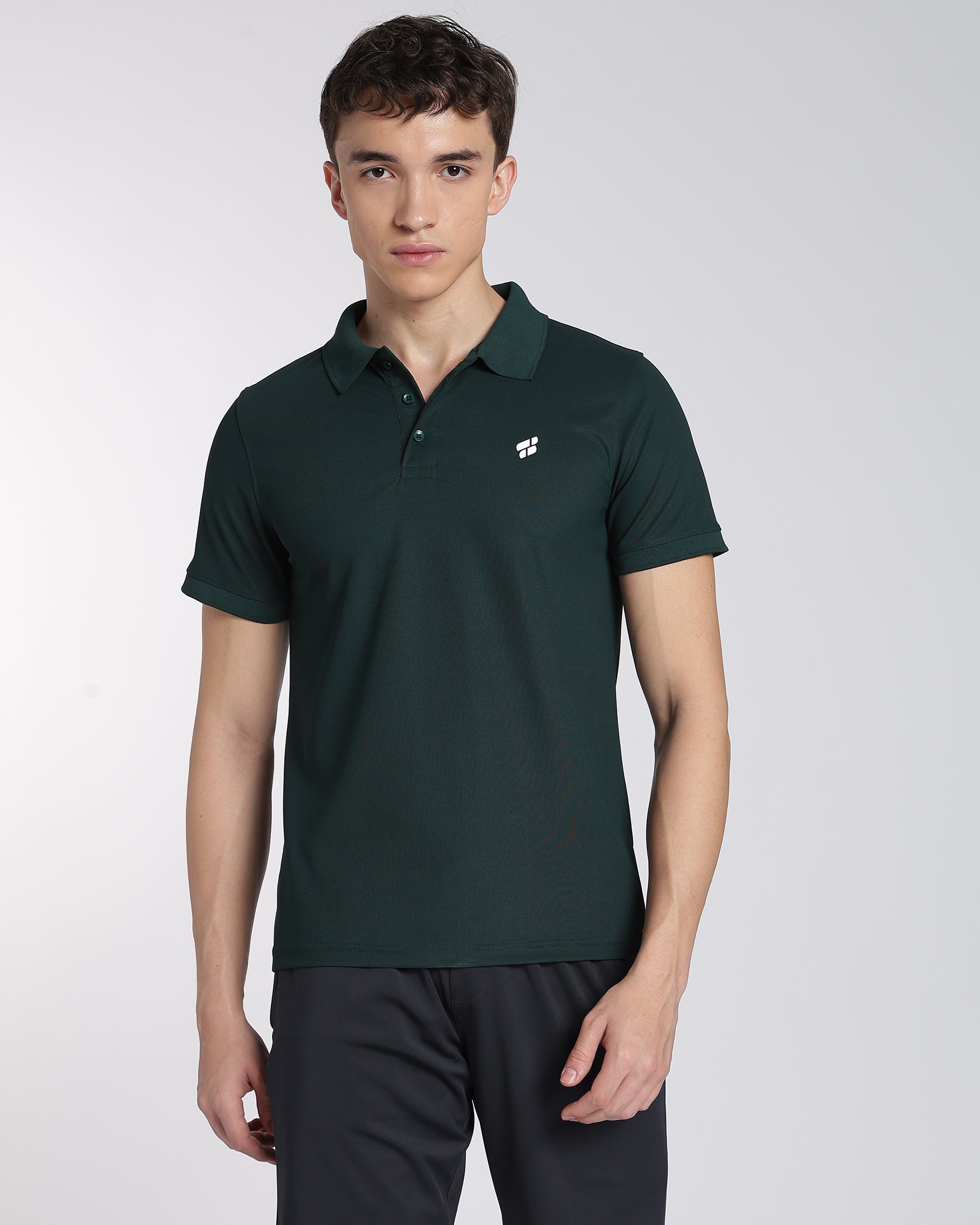 Men's Classic Half Sleeve Polo T-shirt Pine Green