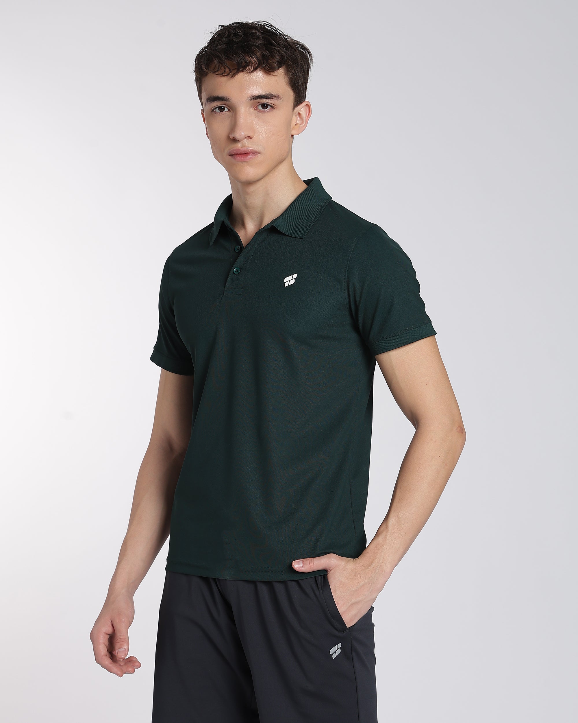 Men's Classic Half Sleeve Polo T-shirt Pine Green