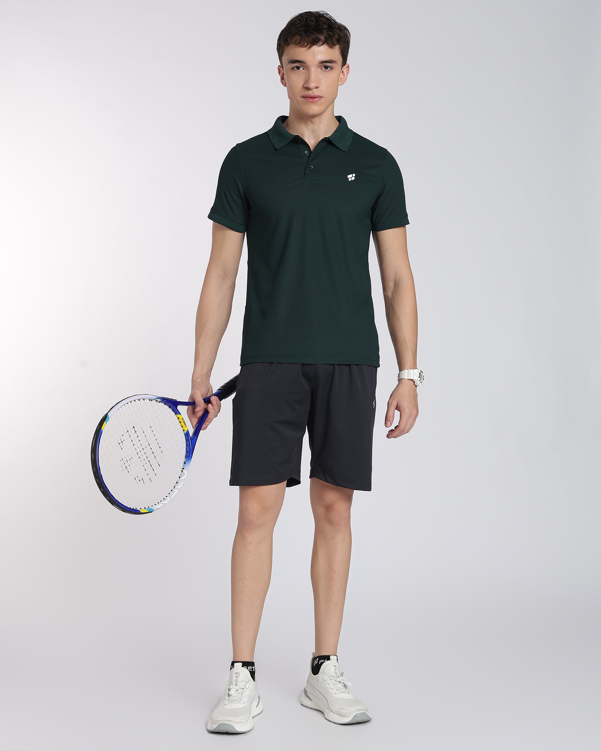 Men's Classic Half Sleeve Polo T-shirt Pine Green