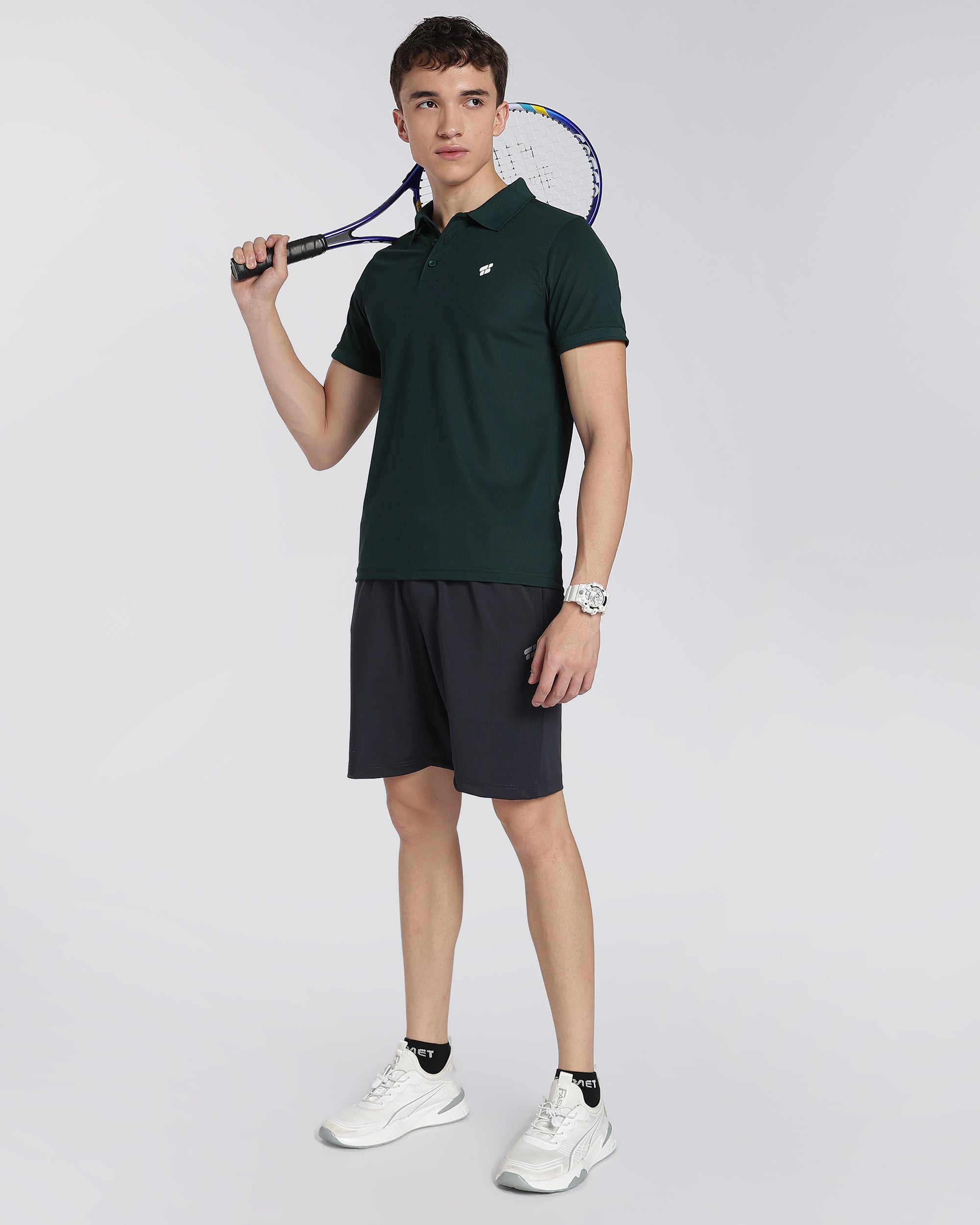 Men's Classic Half Sleeve Polo T-shirt Pine Green