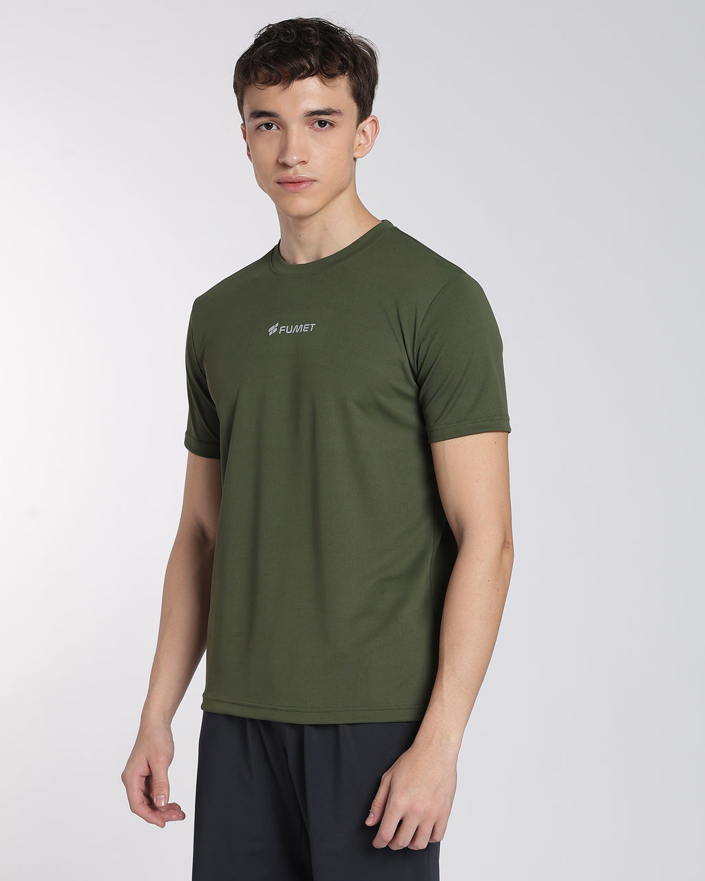 Men's Areo Half Sleeve T-shirt Olive Green