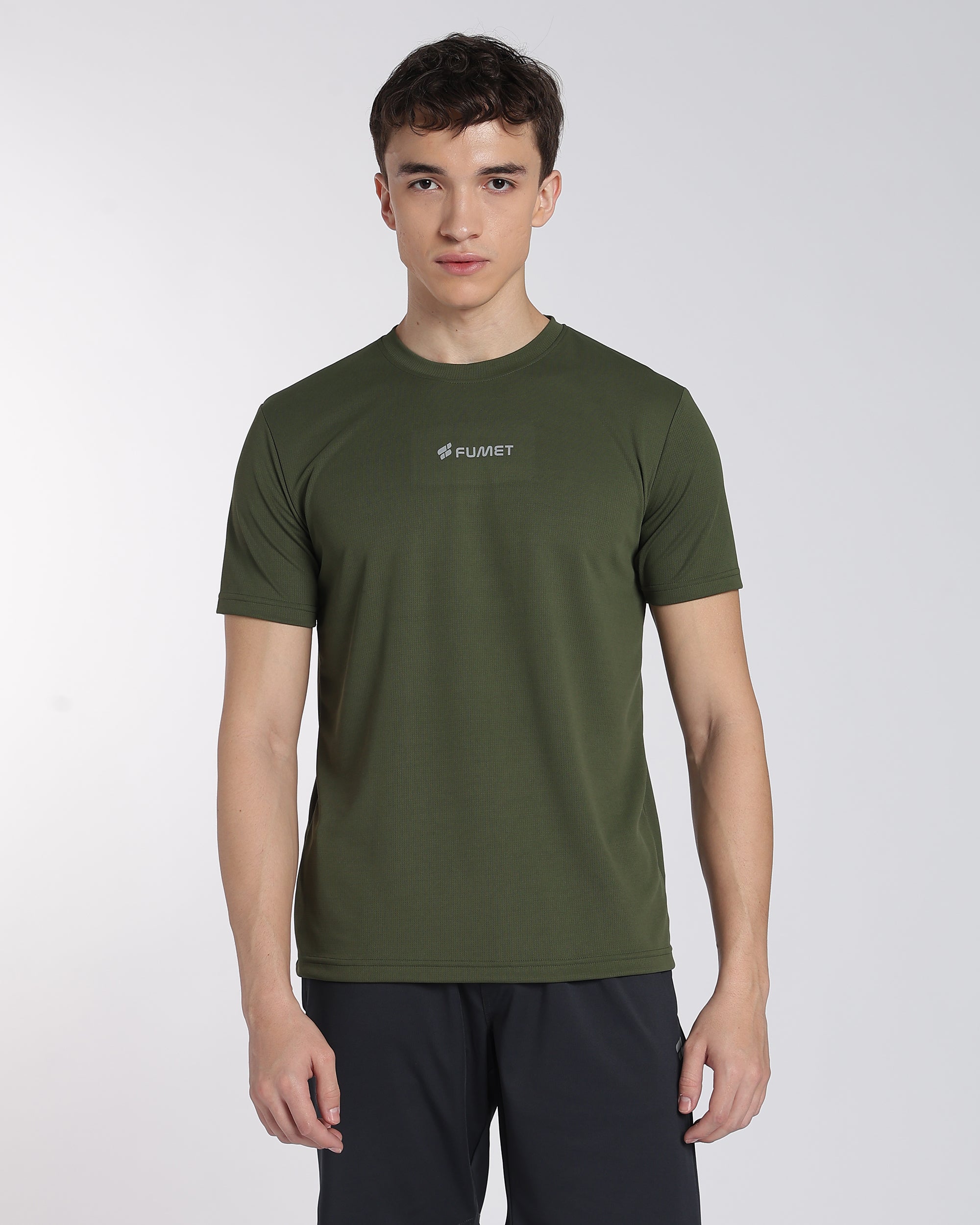 Men's Areo Half Sleeve T-shirt Olive Green