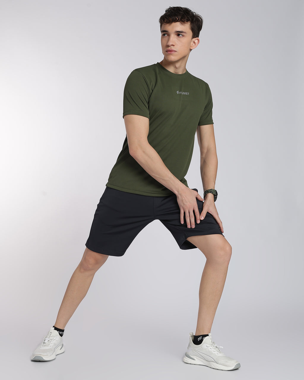 Men's Areo Half Sleeve T-shirt Olive Green