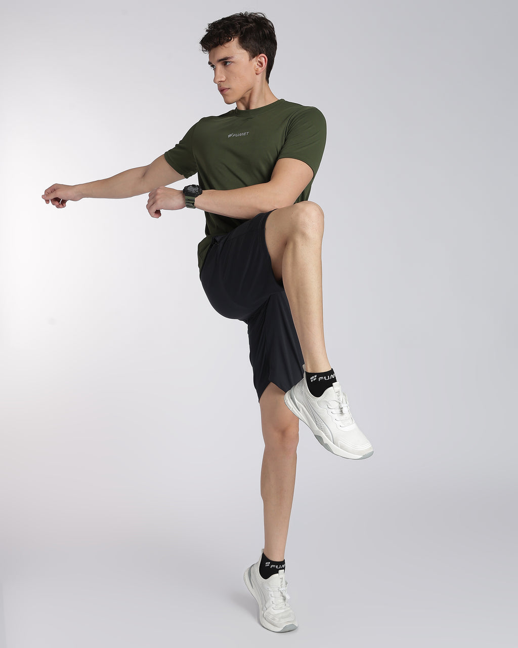 Men's Areo Half Sleeve T-shirt Olive Green