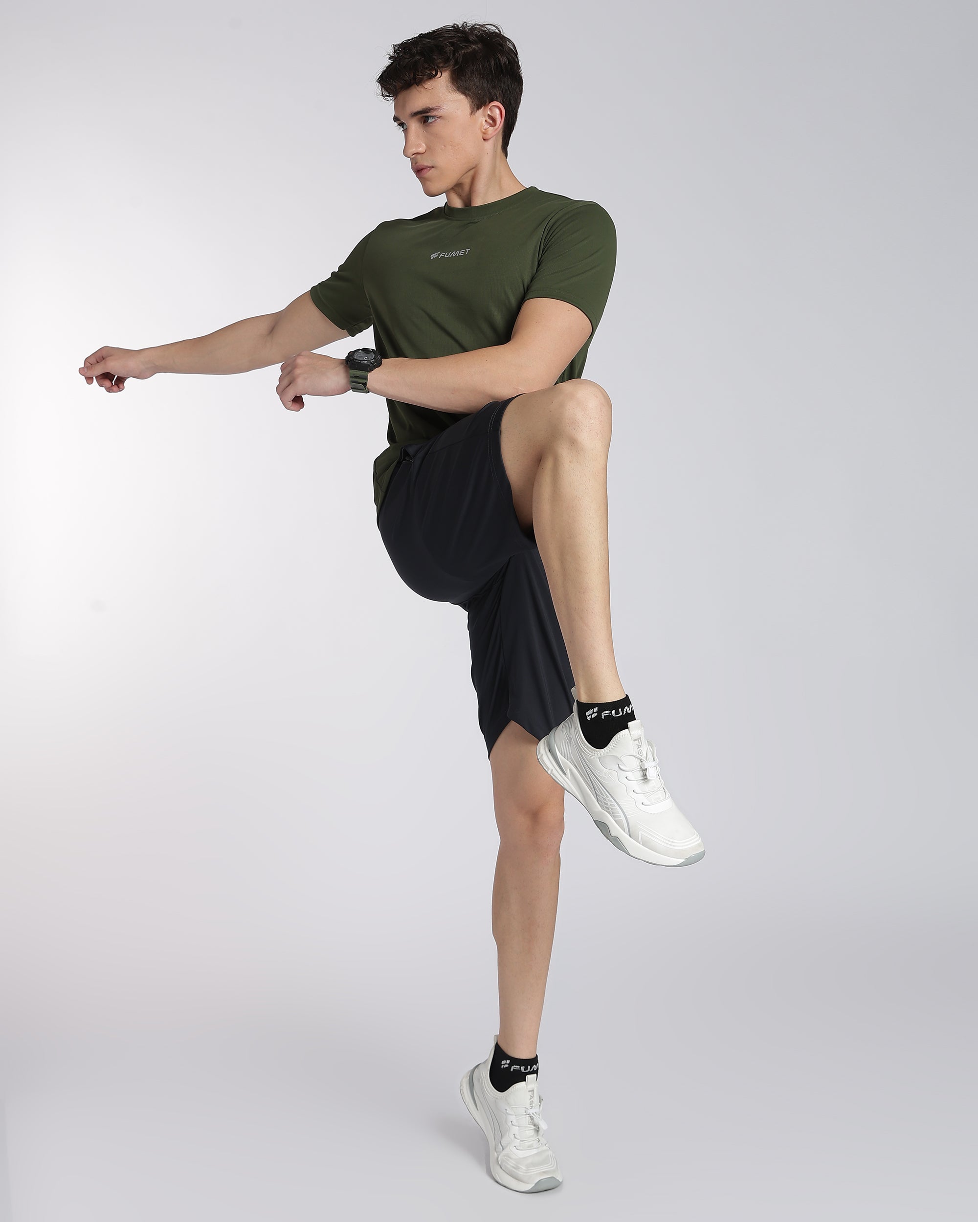 Men's Areo Half Sleeve T-shirt Olive Green