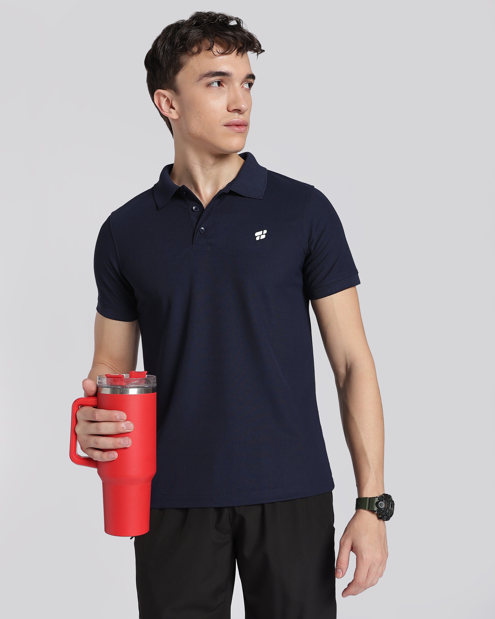 Men's Classic Half Sleeve Polo T-shirt True Navy