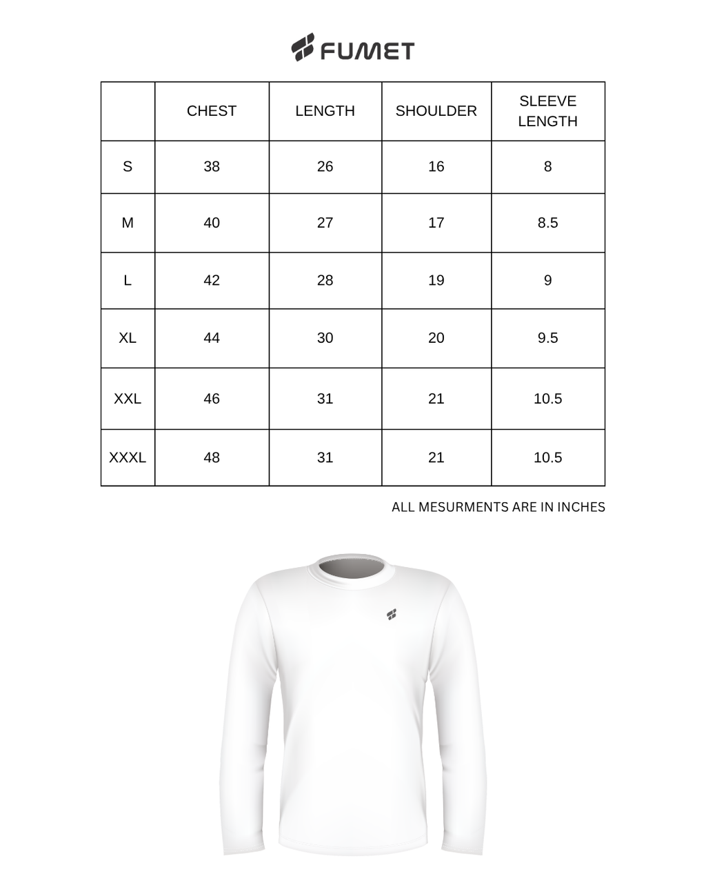 Men's Apex Full Sleeve T-shirt Off-White